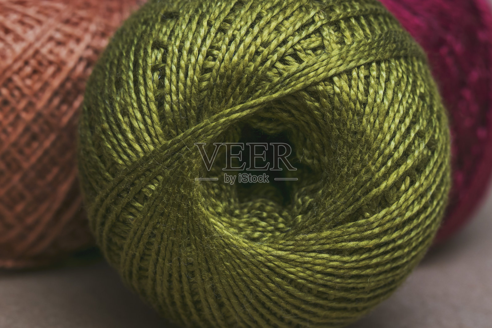 特写纹理:线交织在一个线索。照片摄影图片