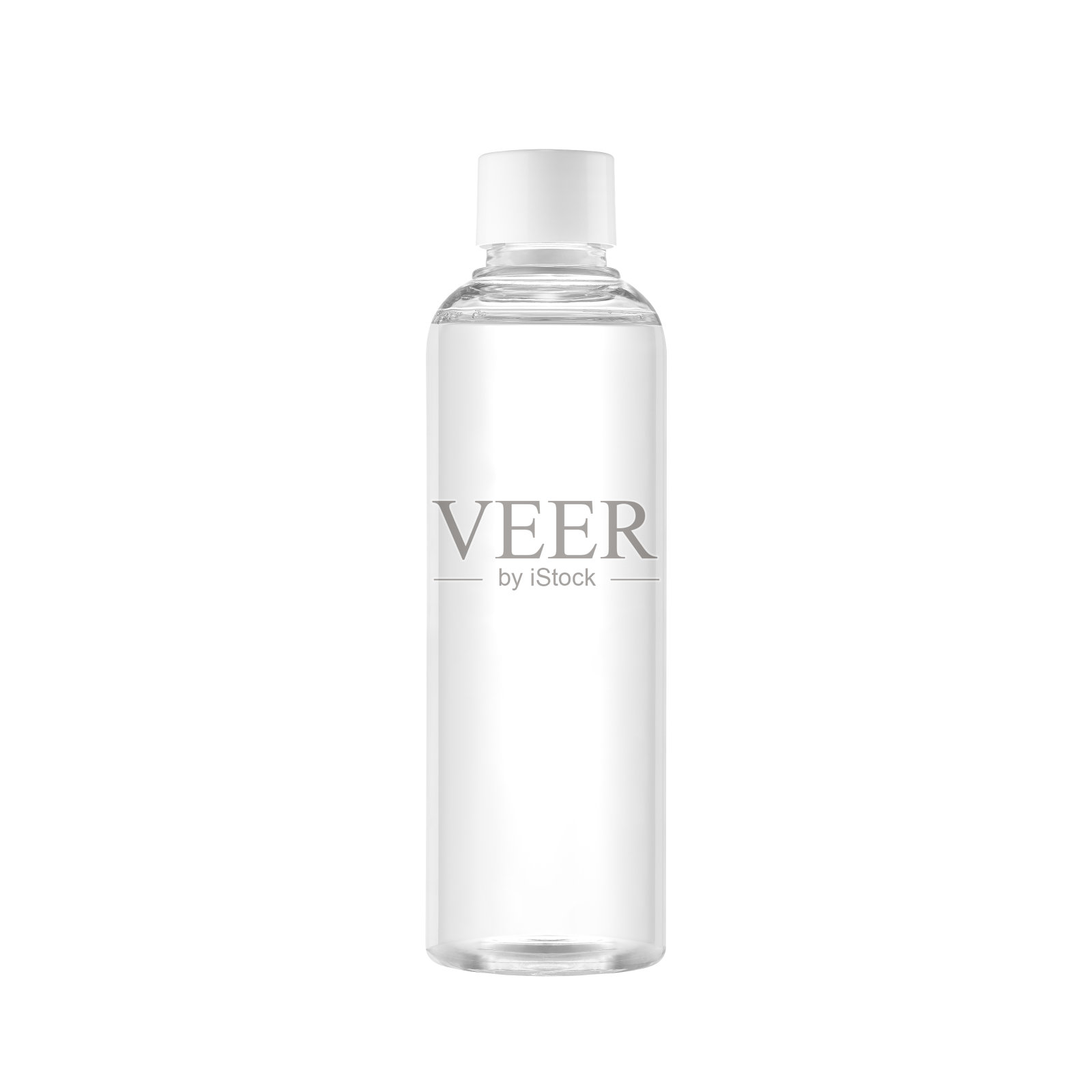 透明的水瓶孤立在白色的背景照片摄影图片