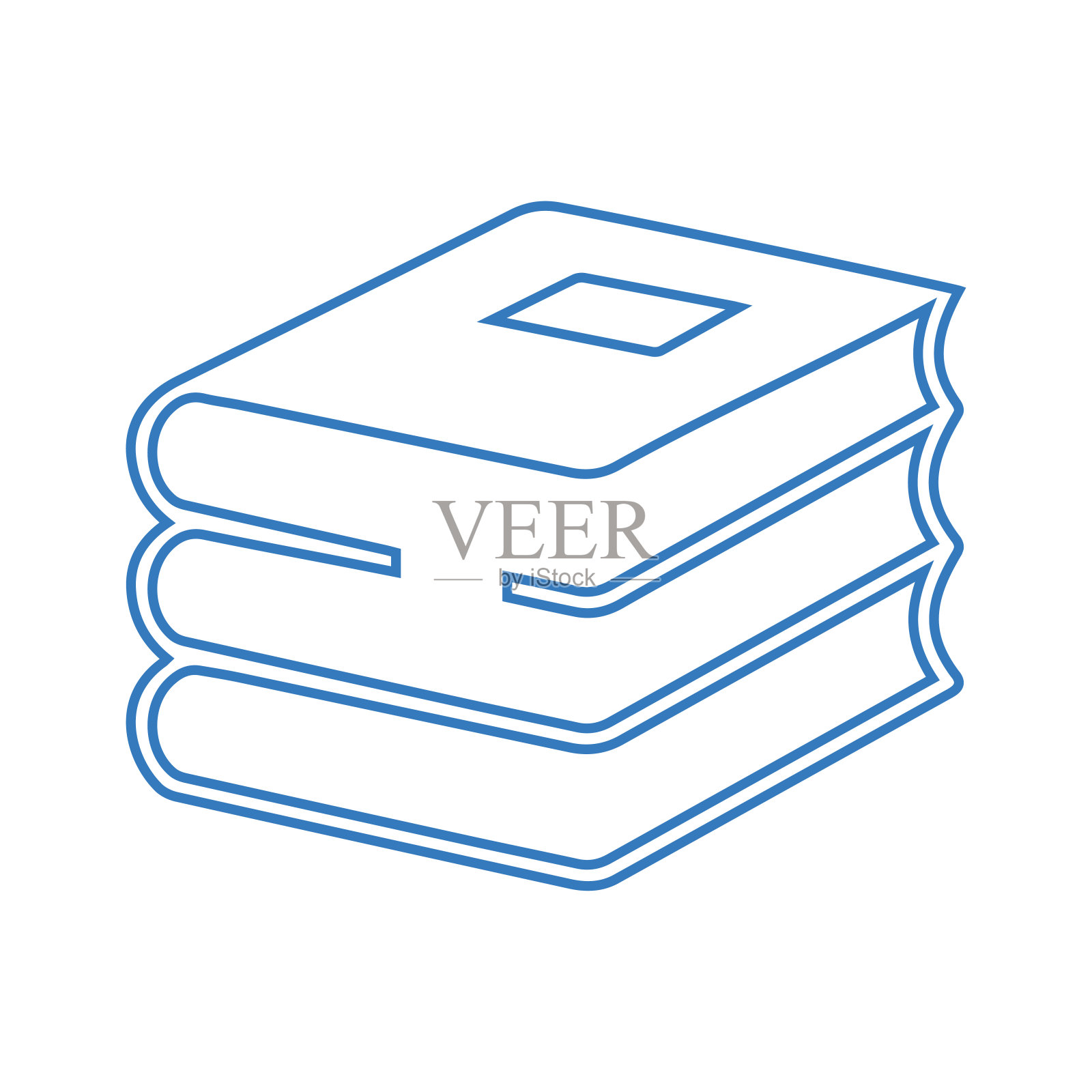 学校书籍大纲图标，教科书，教育插画图片素材