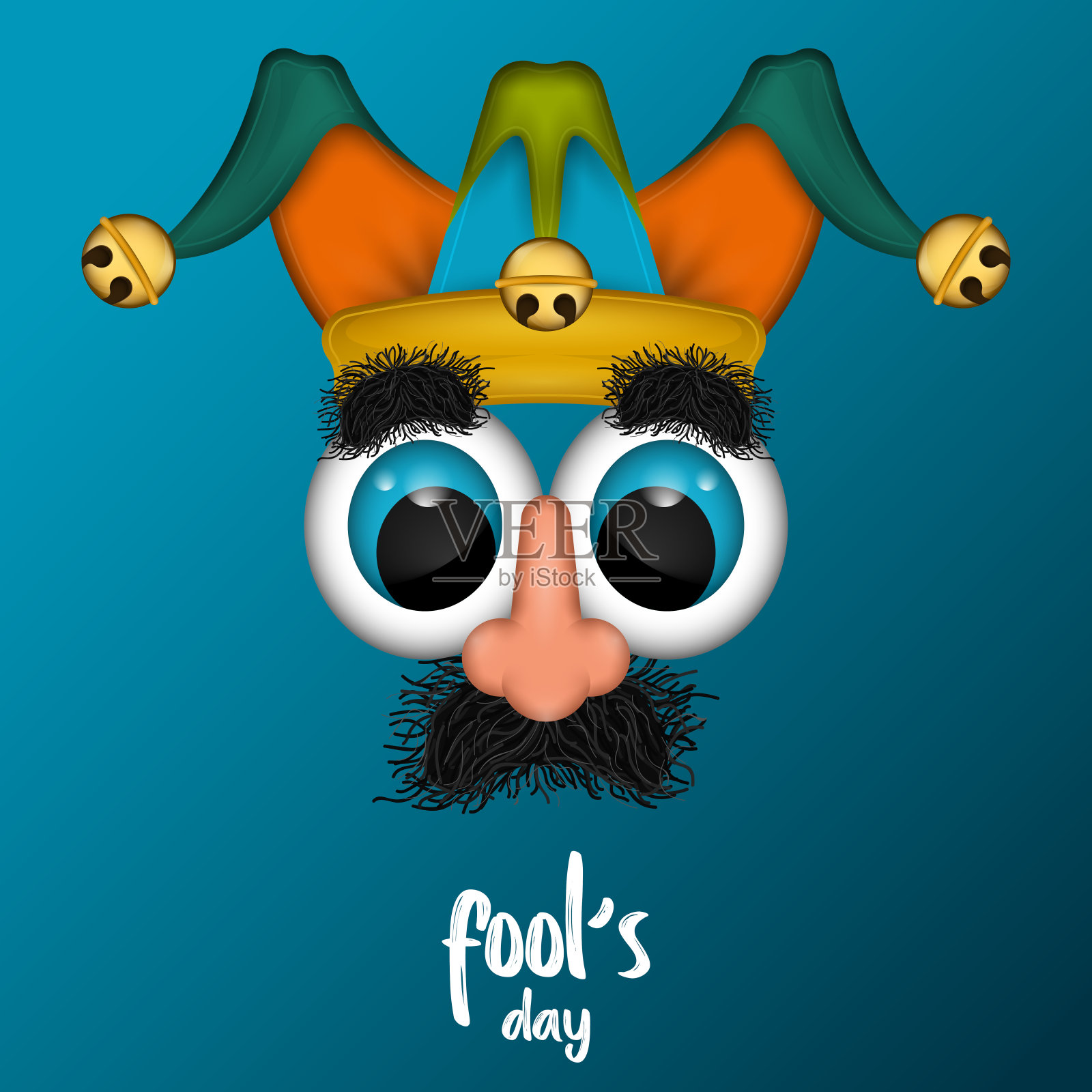 愚人节卡片插画图片素材