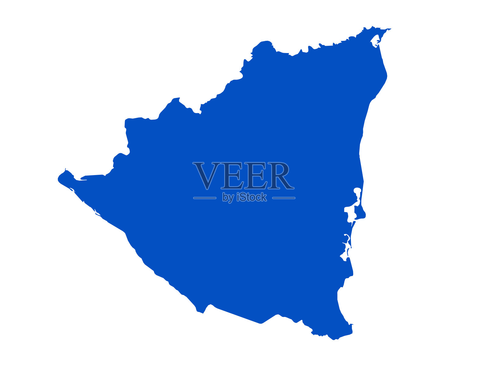 尼加拉瓜地图插画图片素材