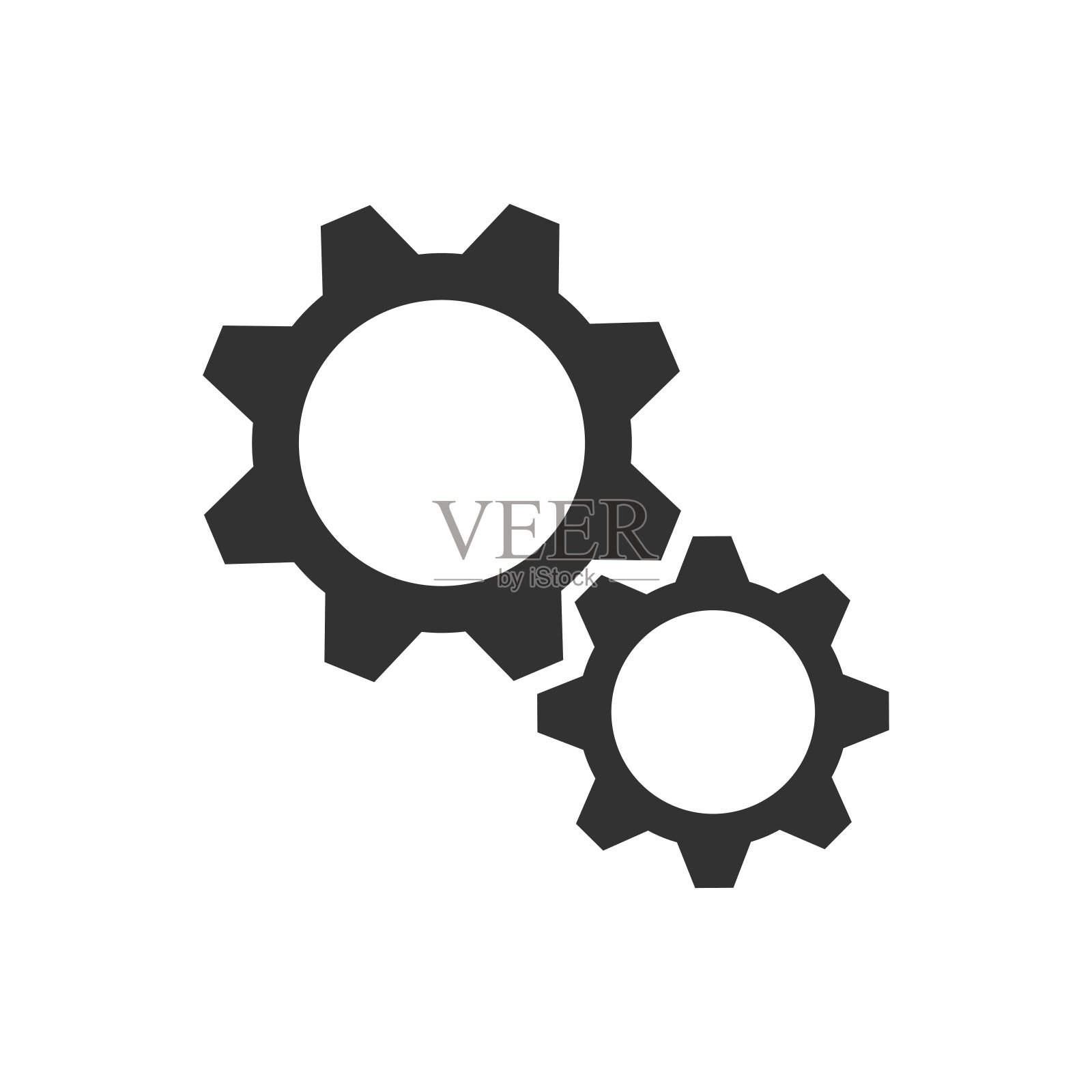 齿轮图标孤立图标素材