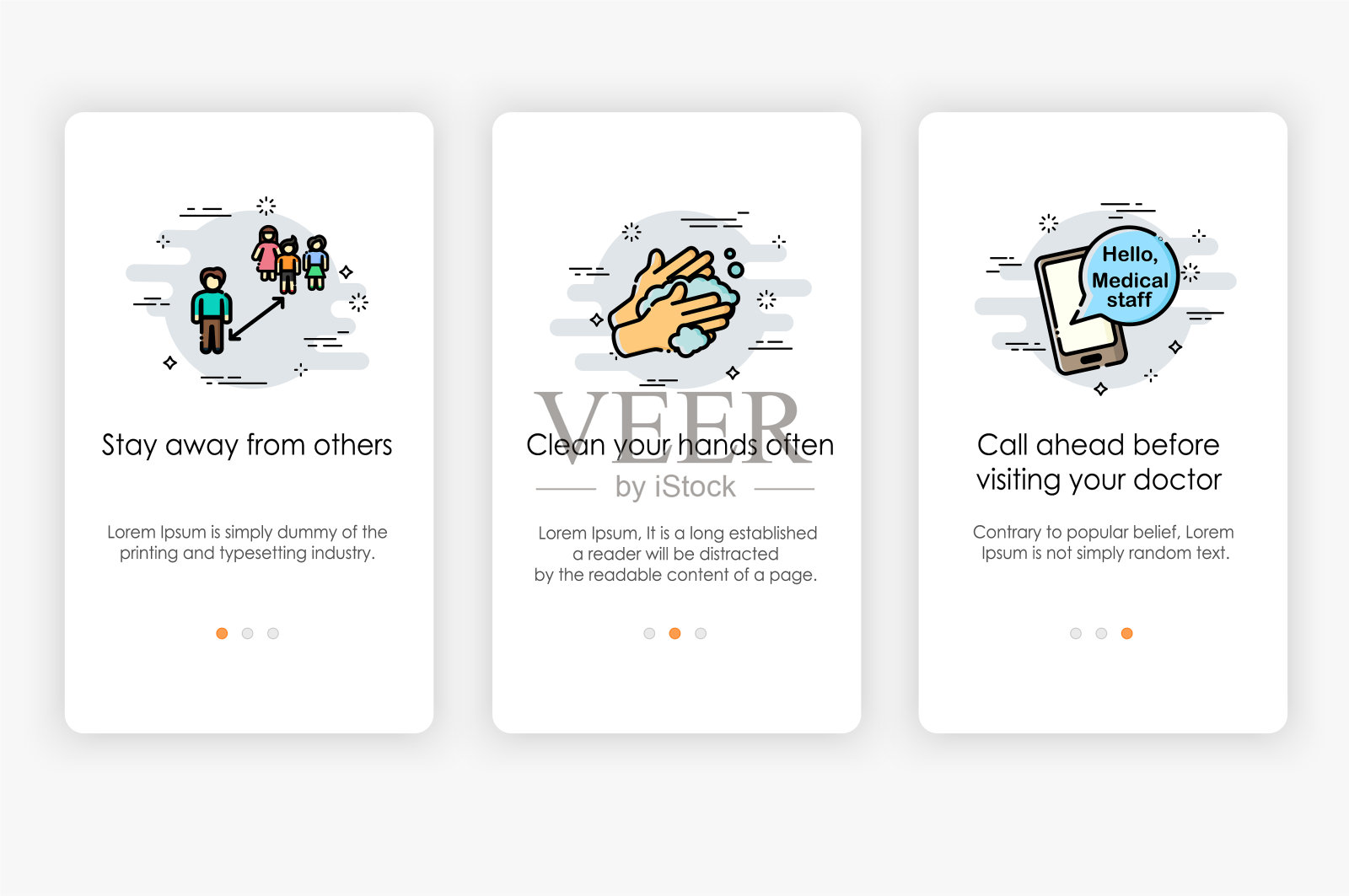 如果你生病了，有助于防止病毒的传播。现代和简化矢量插图。设计模板素材