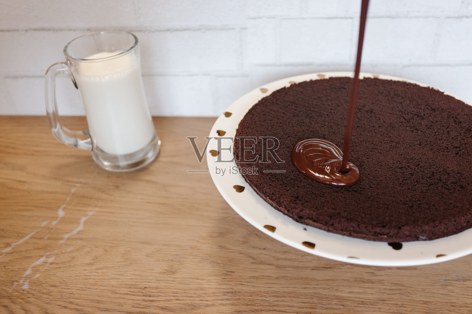 烘焙无面粉巧克力蛋糕照片摄影图片