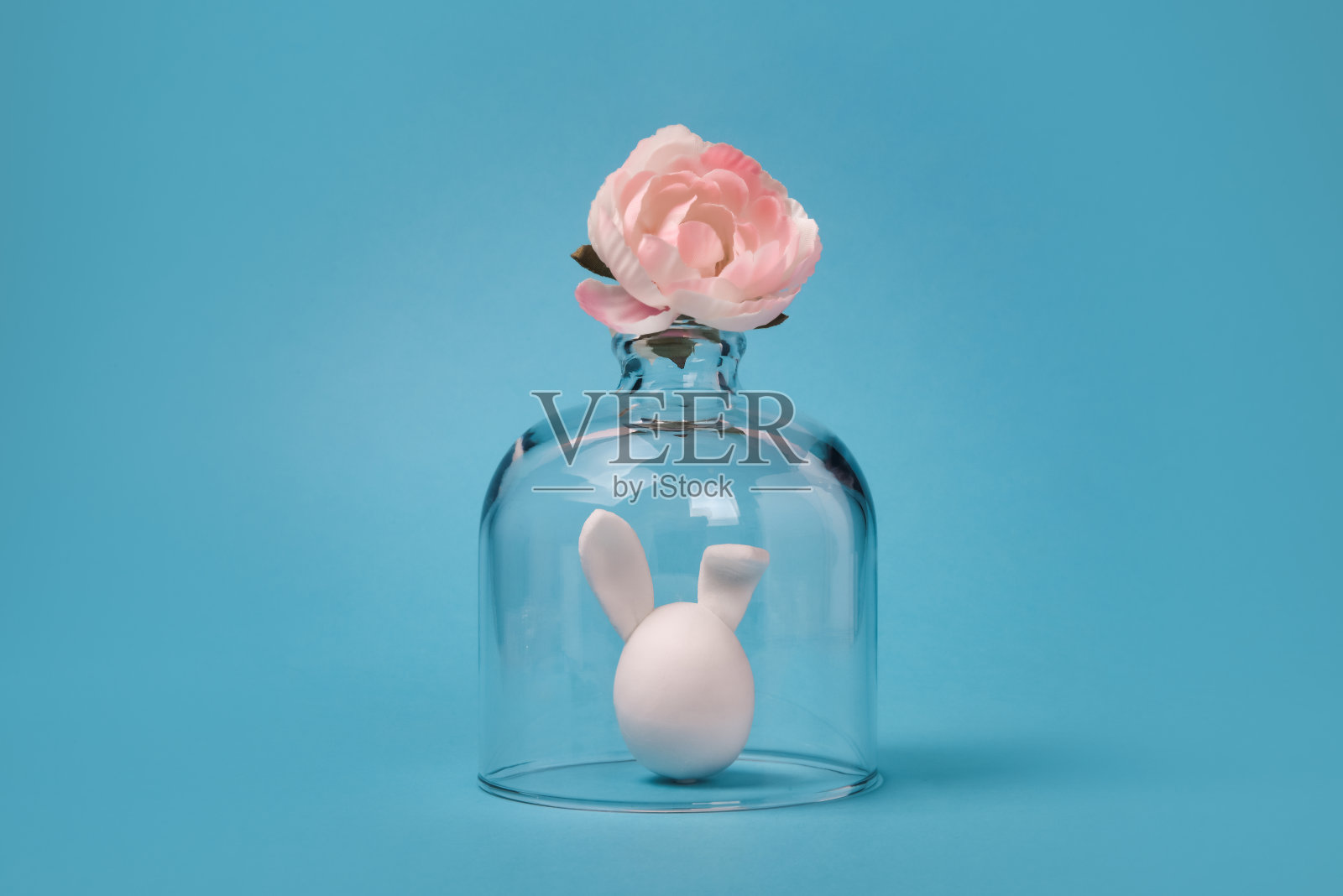 新冠病毒大流行新冠病毒复活节兔子被隔离照片摄影图片