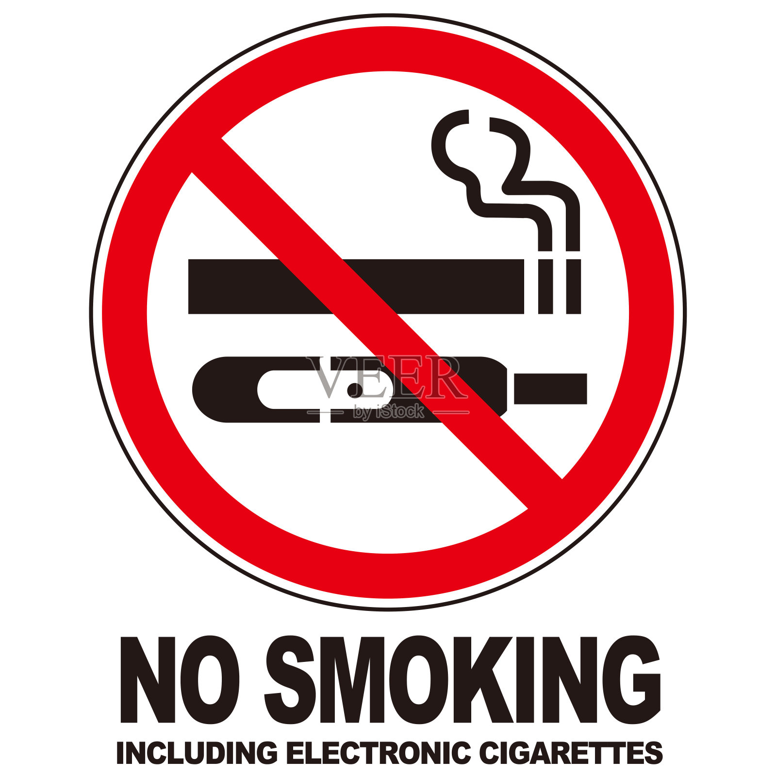 禁止吸烟的标志载体插画图片素材
