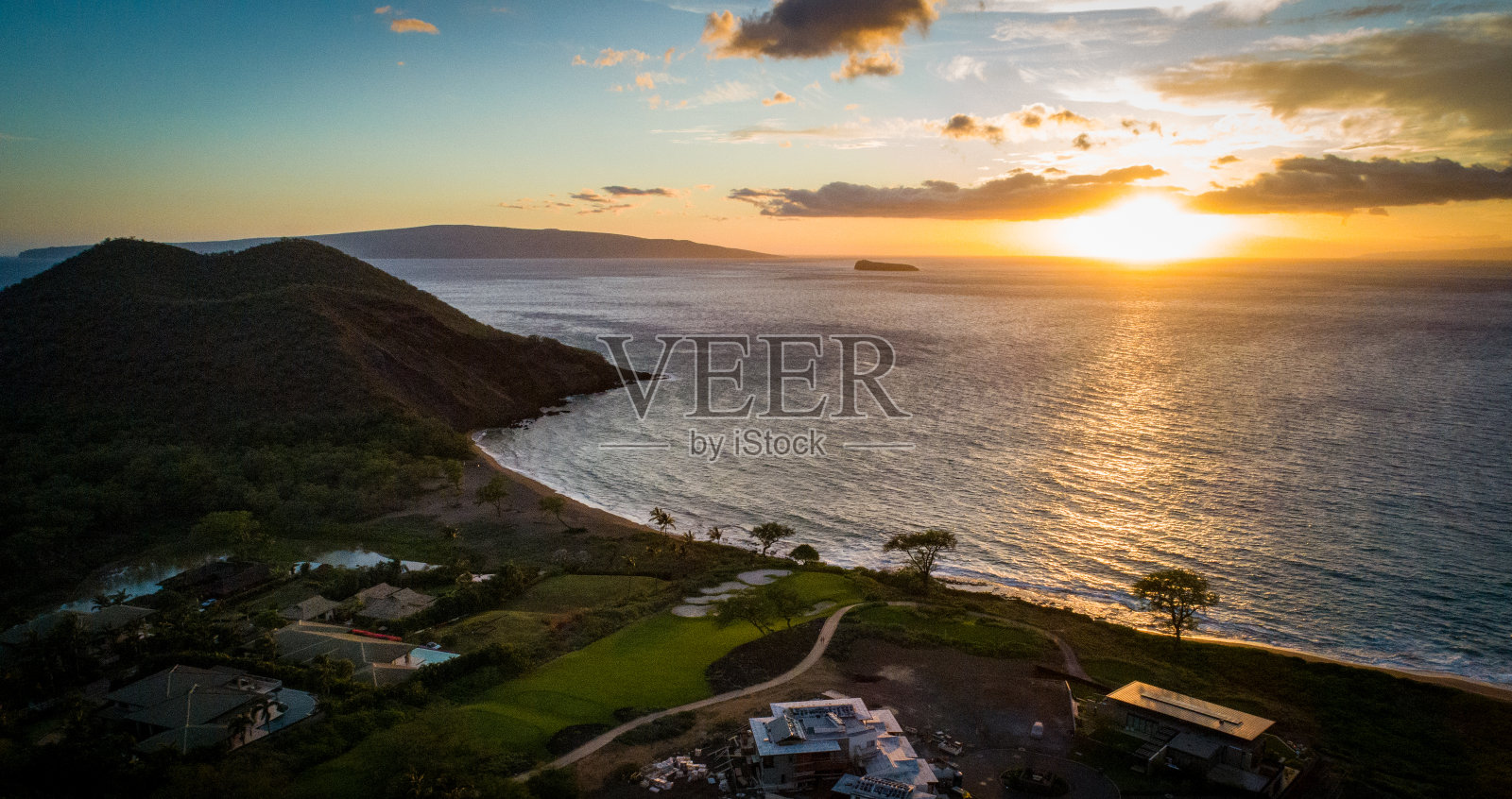 毛伊岛的日落照片摄影图片