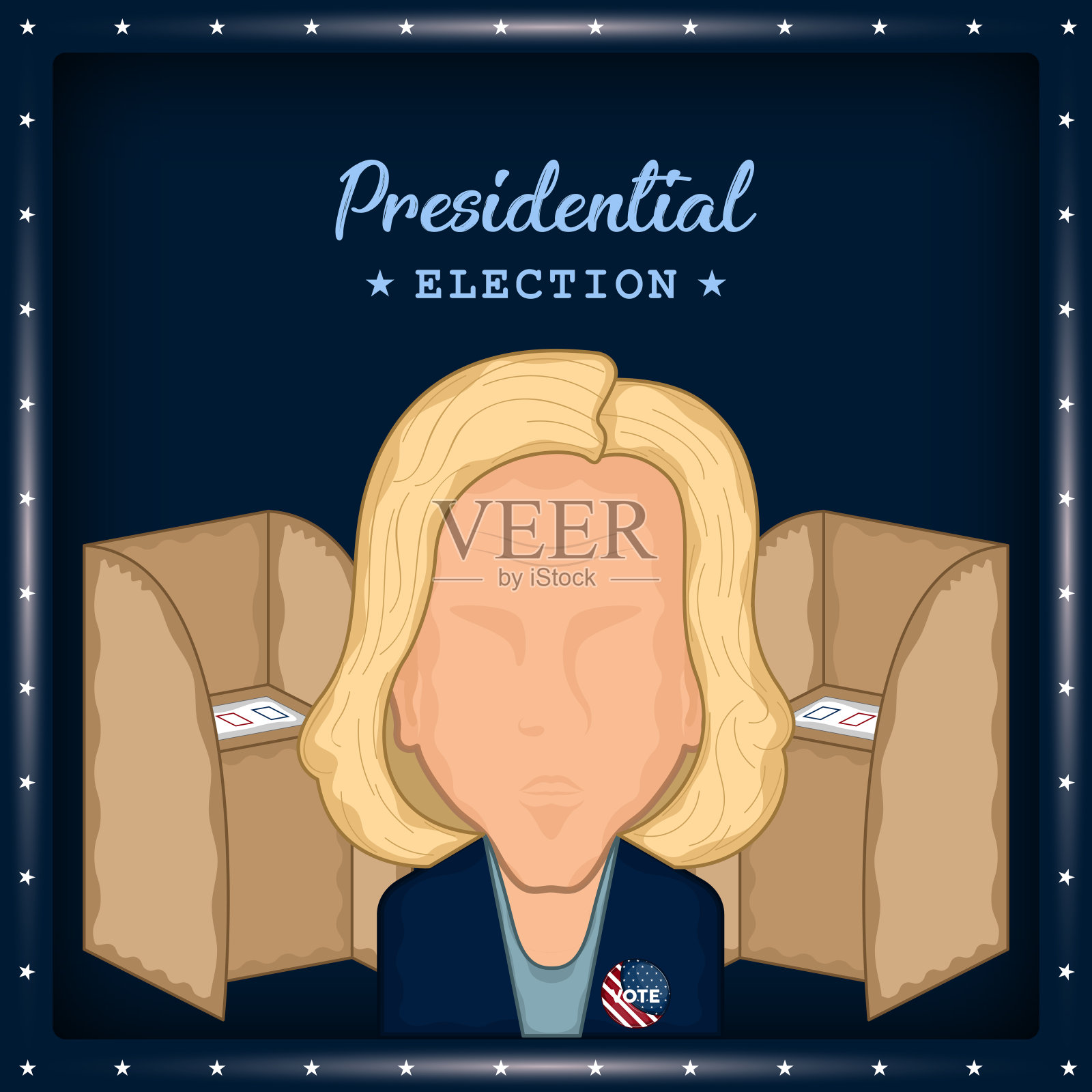 总统选举海报设计元素图片