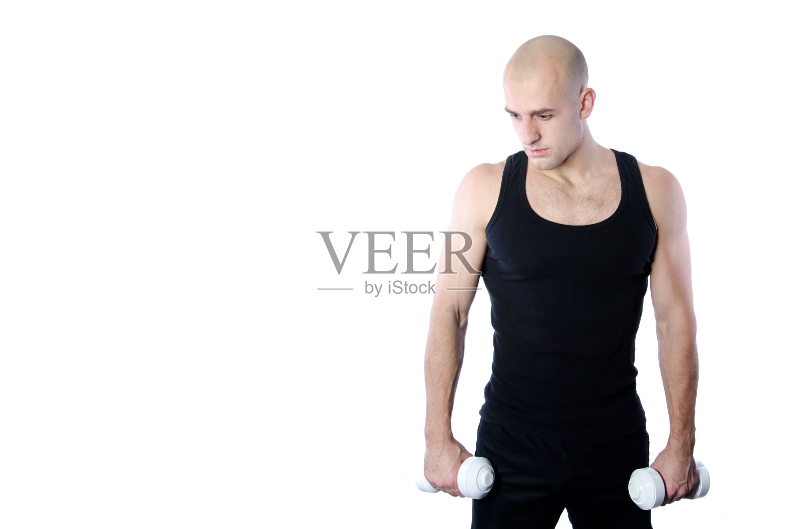 健身房的帅哥。照片摄影图片