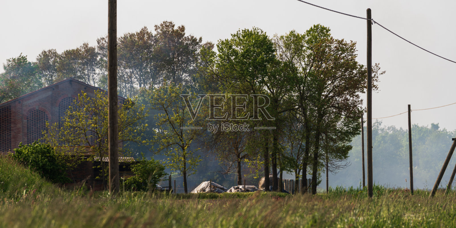 卡勒泻湖乡村景观，威尼斯省照片摄影图片