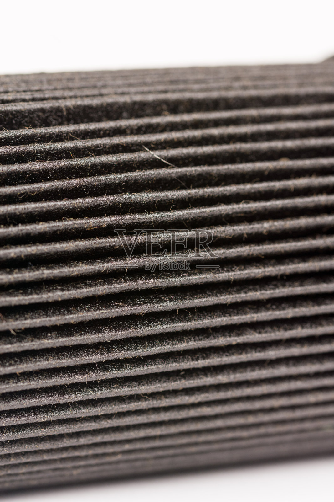 旧的使用和肮脏的汽车燃油过滤器隔离上面的白色背景照片摄影图片