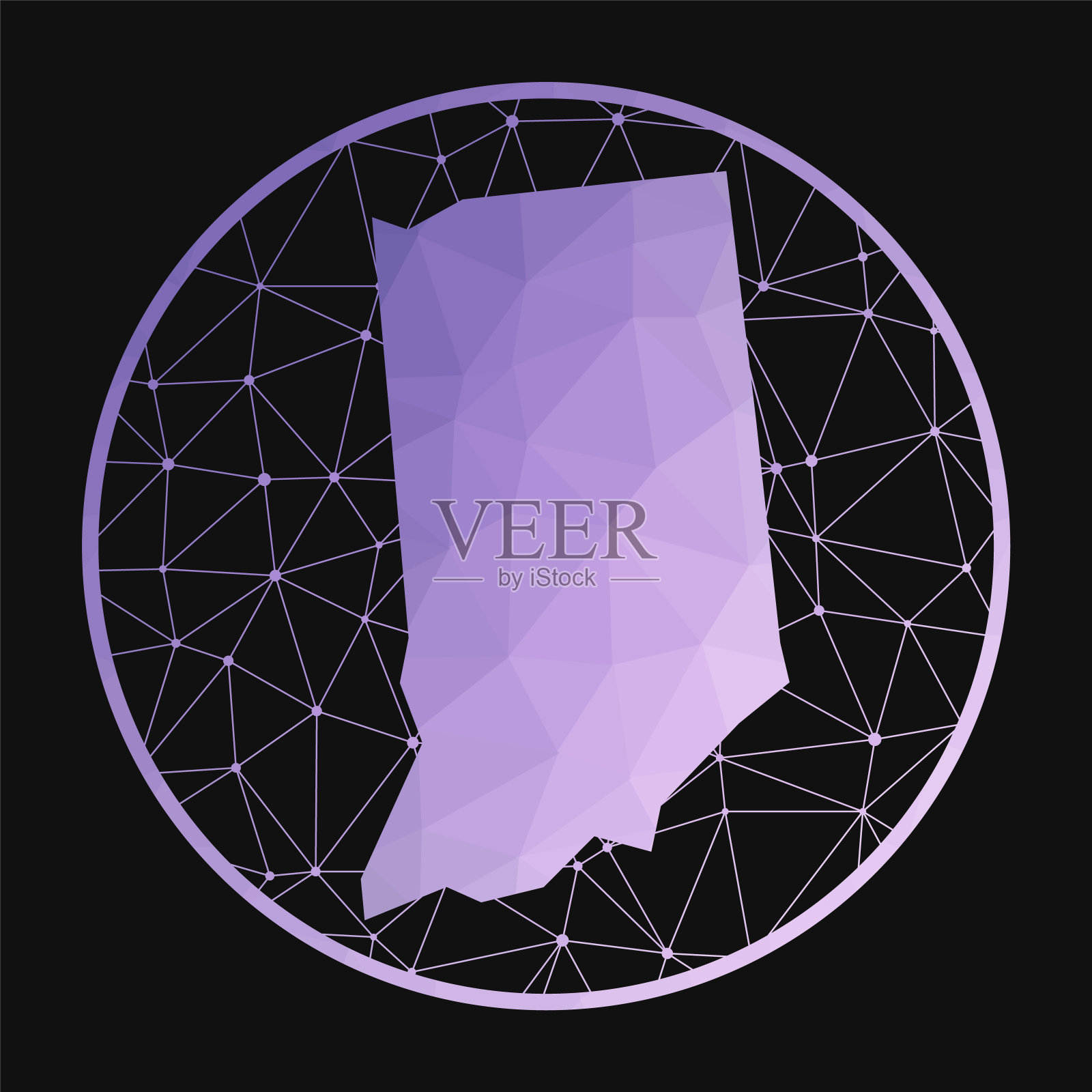 印第安纳州的图标。插画图片素材