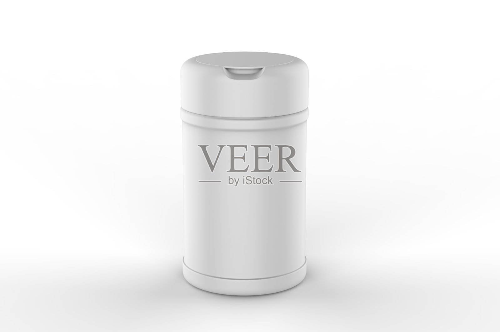 空白推广湿擦容器杯品牌，3d渲染插图。照片摄影图片