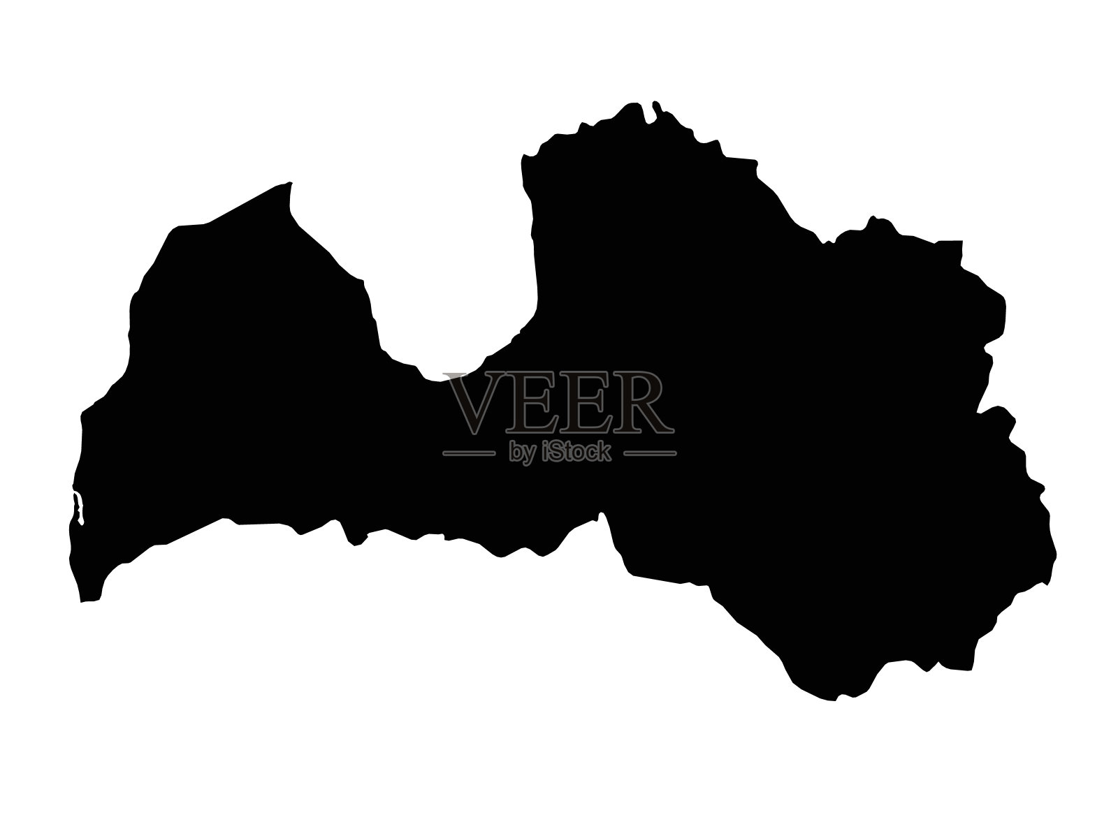 拉脱维亚地图插画图片素材