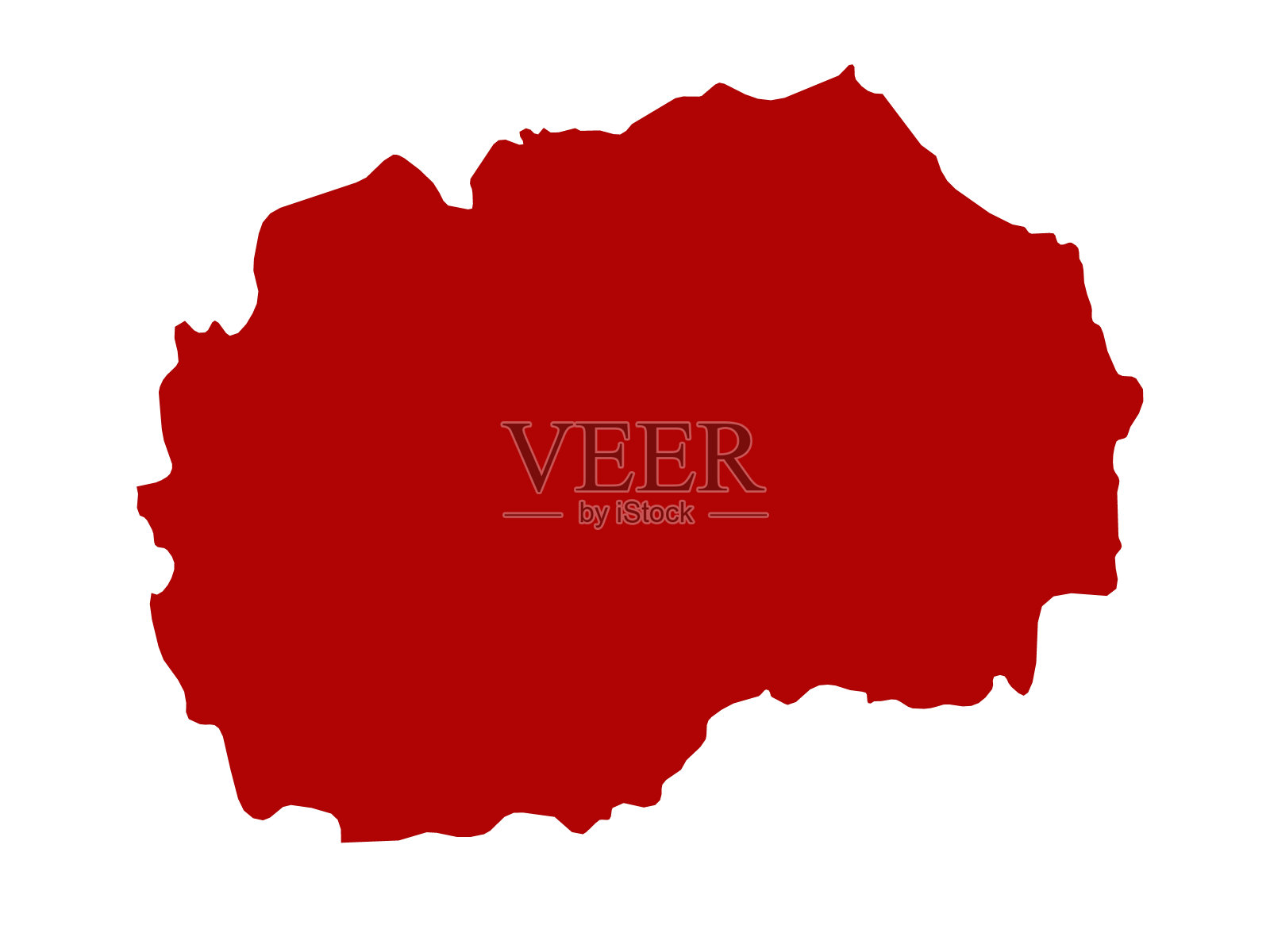 北马其顿地图插画图片素材