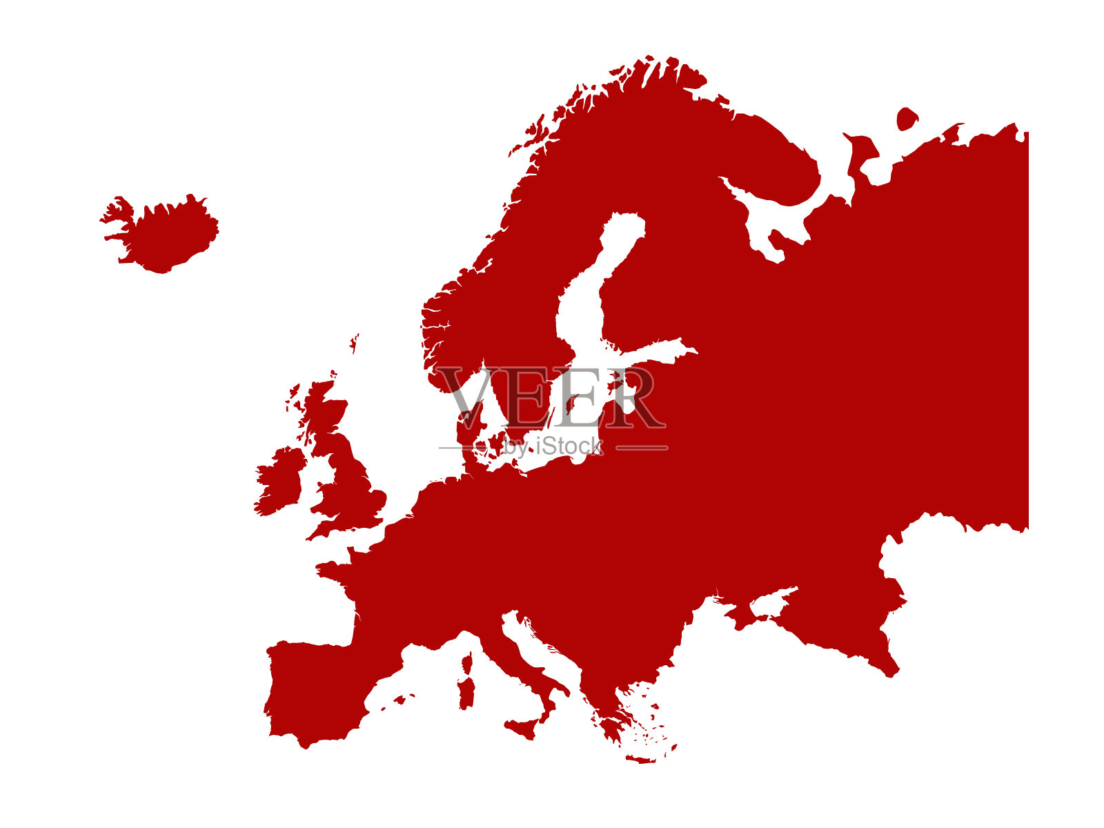 欧洲地图插画图片素材