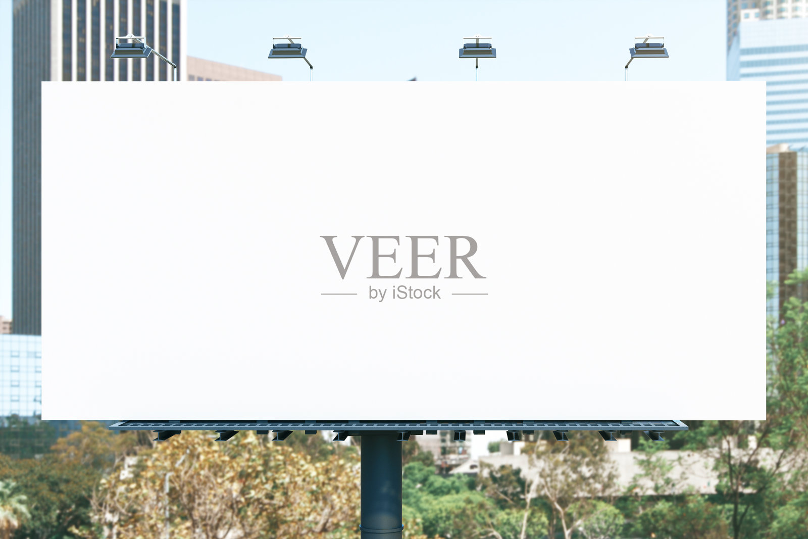 空的白色的广告牌照片摄影图片