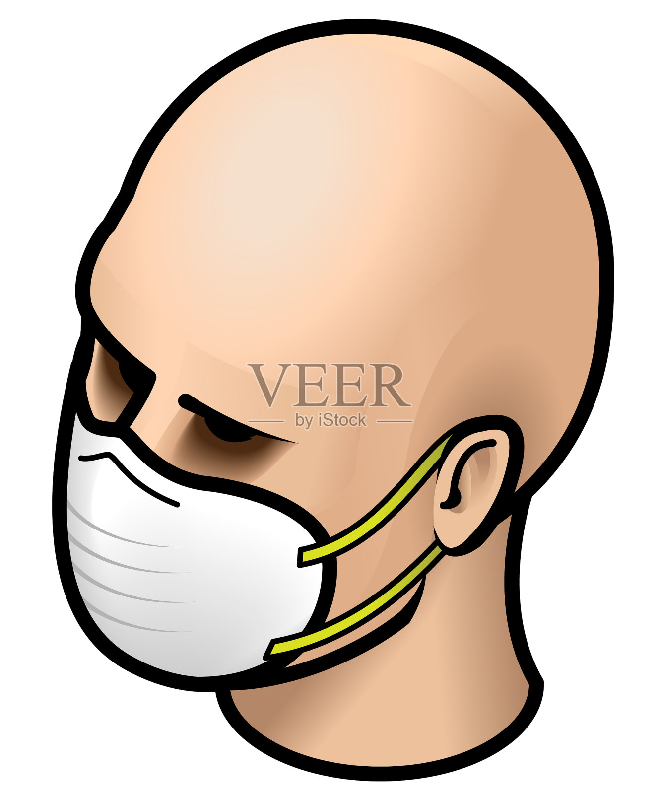医疗面具设计元素图片