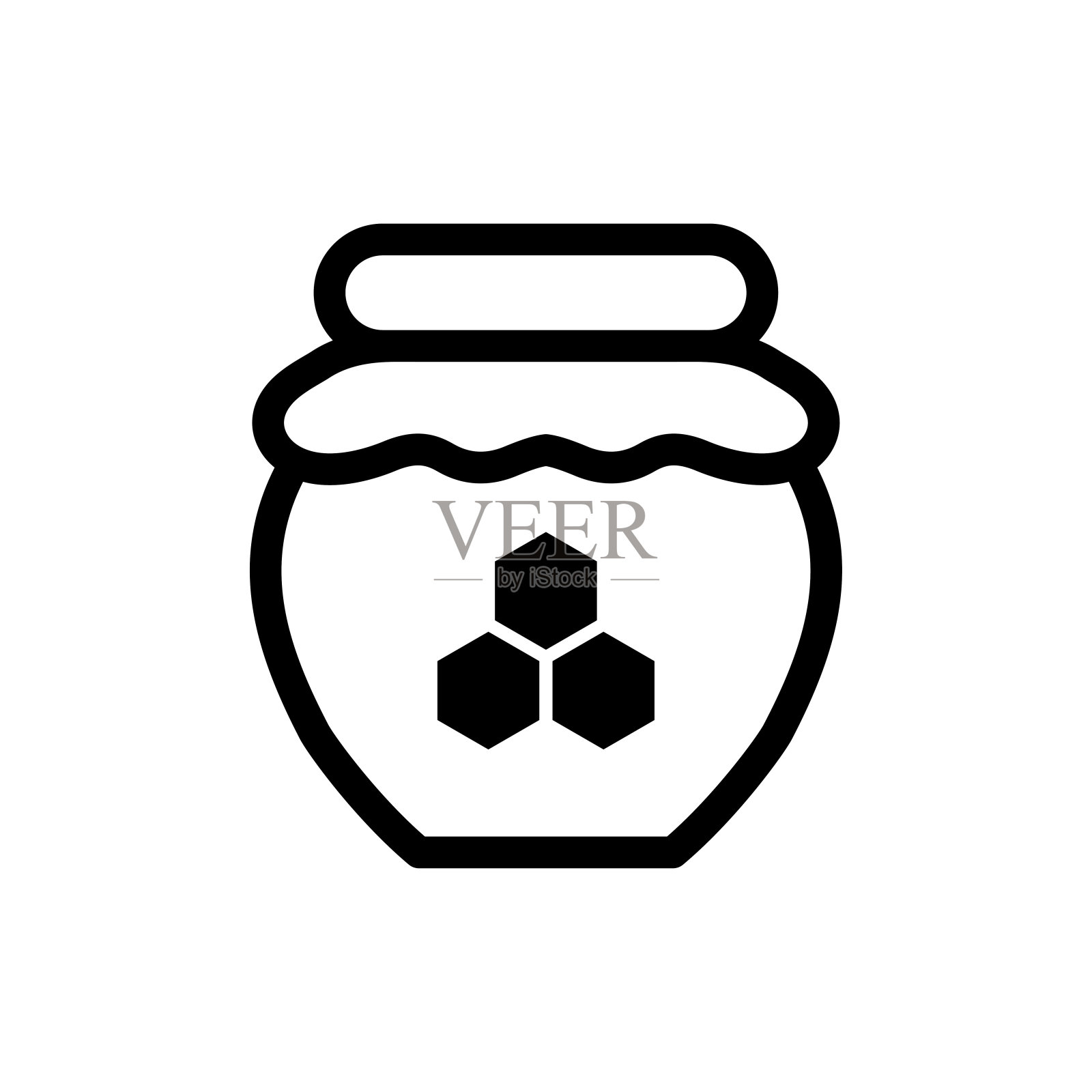 蜂蜜图标设计时尚插画图片素材