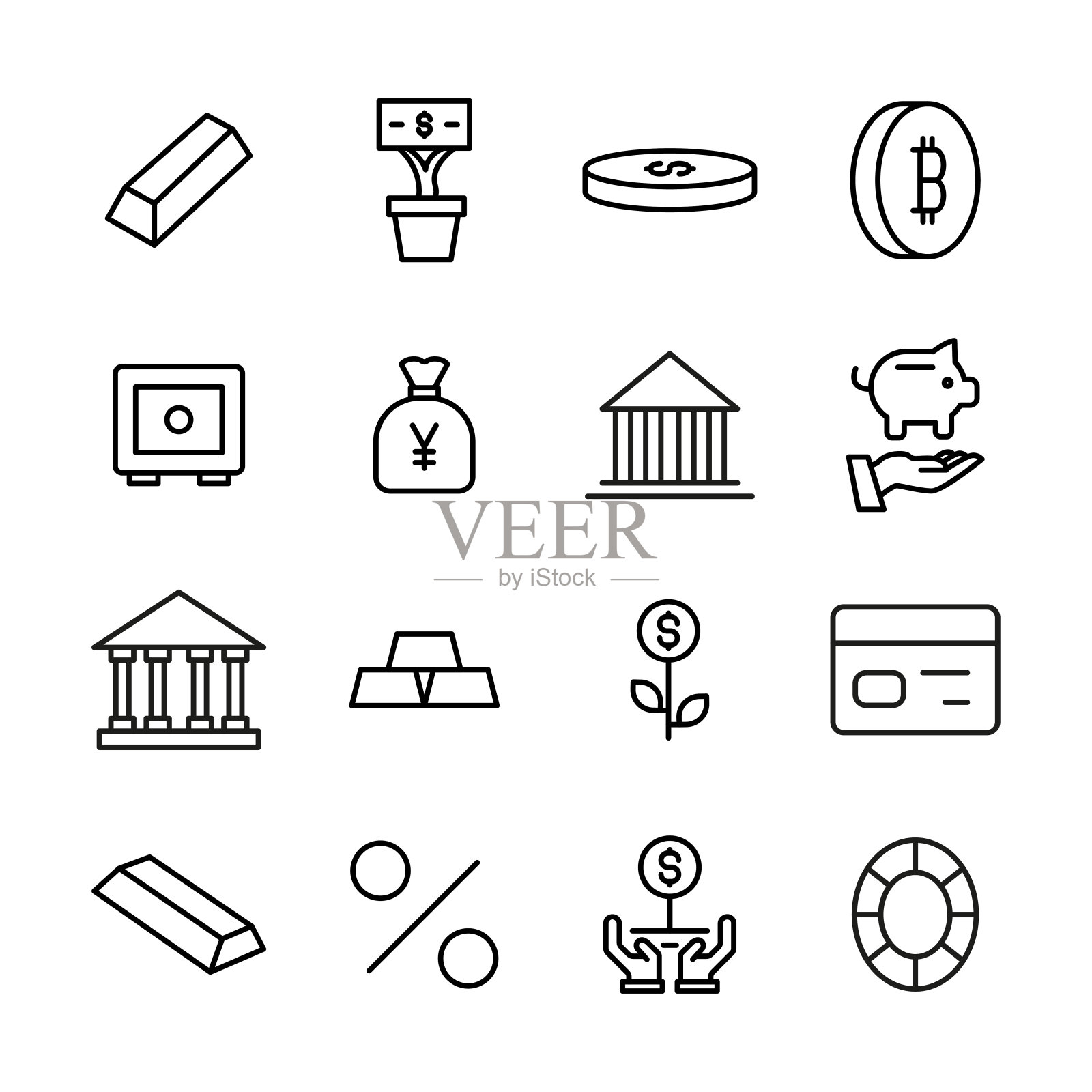 财务线图标设置。图标素材