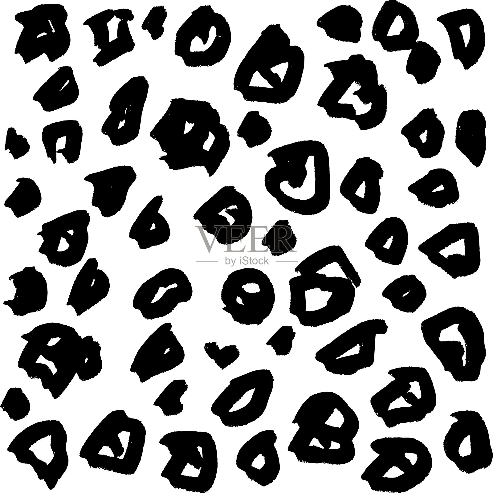 动物的背景。豹子，印度豹，美洲豹。哺乳动物的皮毛。打印的皮肤。捕食者伪装。可打印矢量图插画图片素材