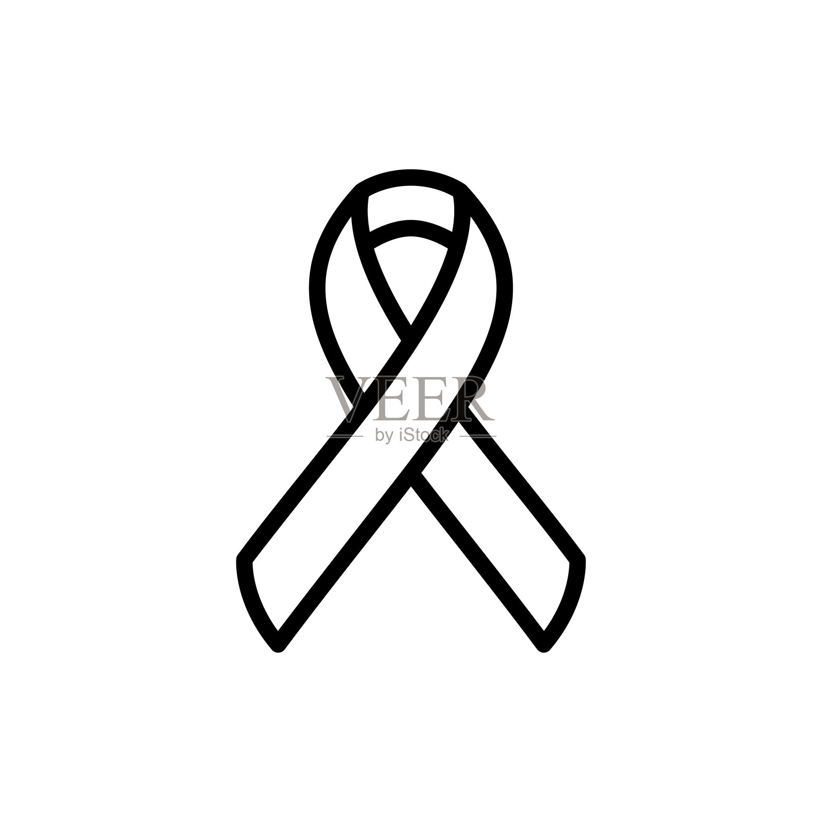 红丝带图标插画图片素材