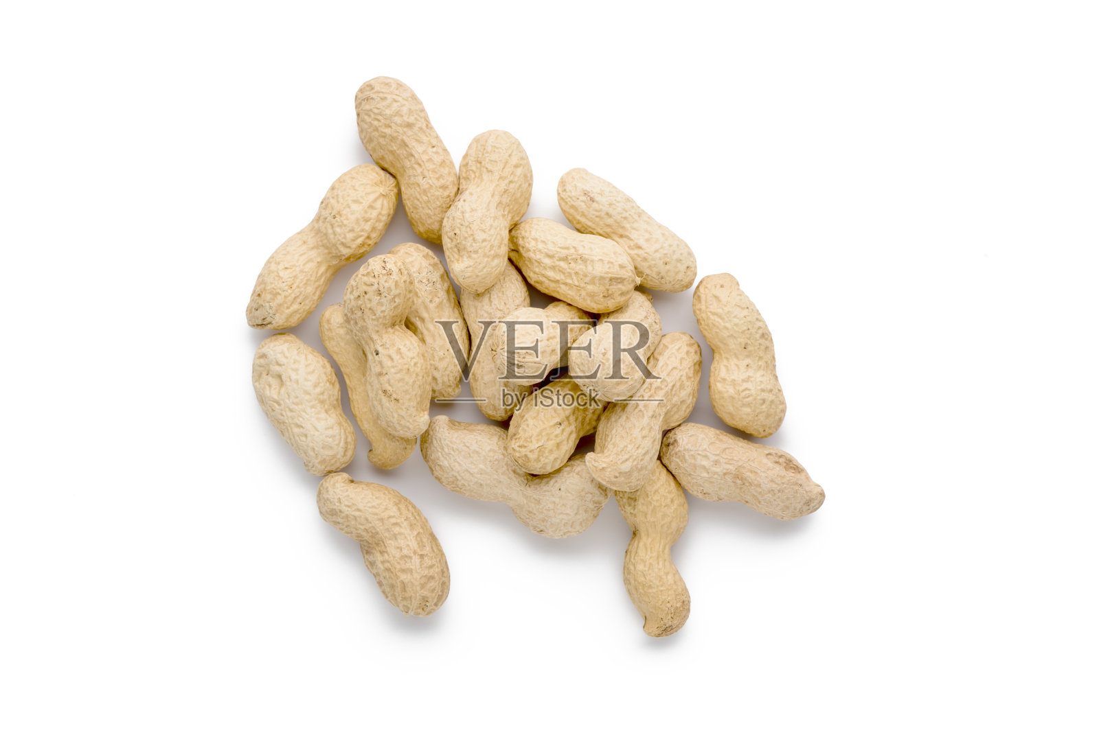 白色背景上的花生照片摄影图片