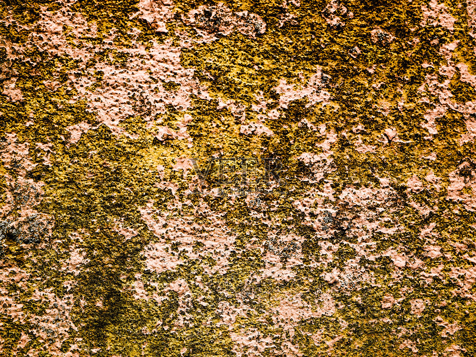 混凝土底色为米黄色。混凝土上的粉色油漆照片摄影图片