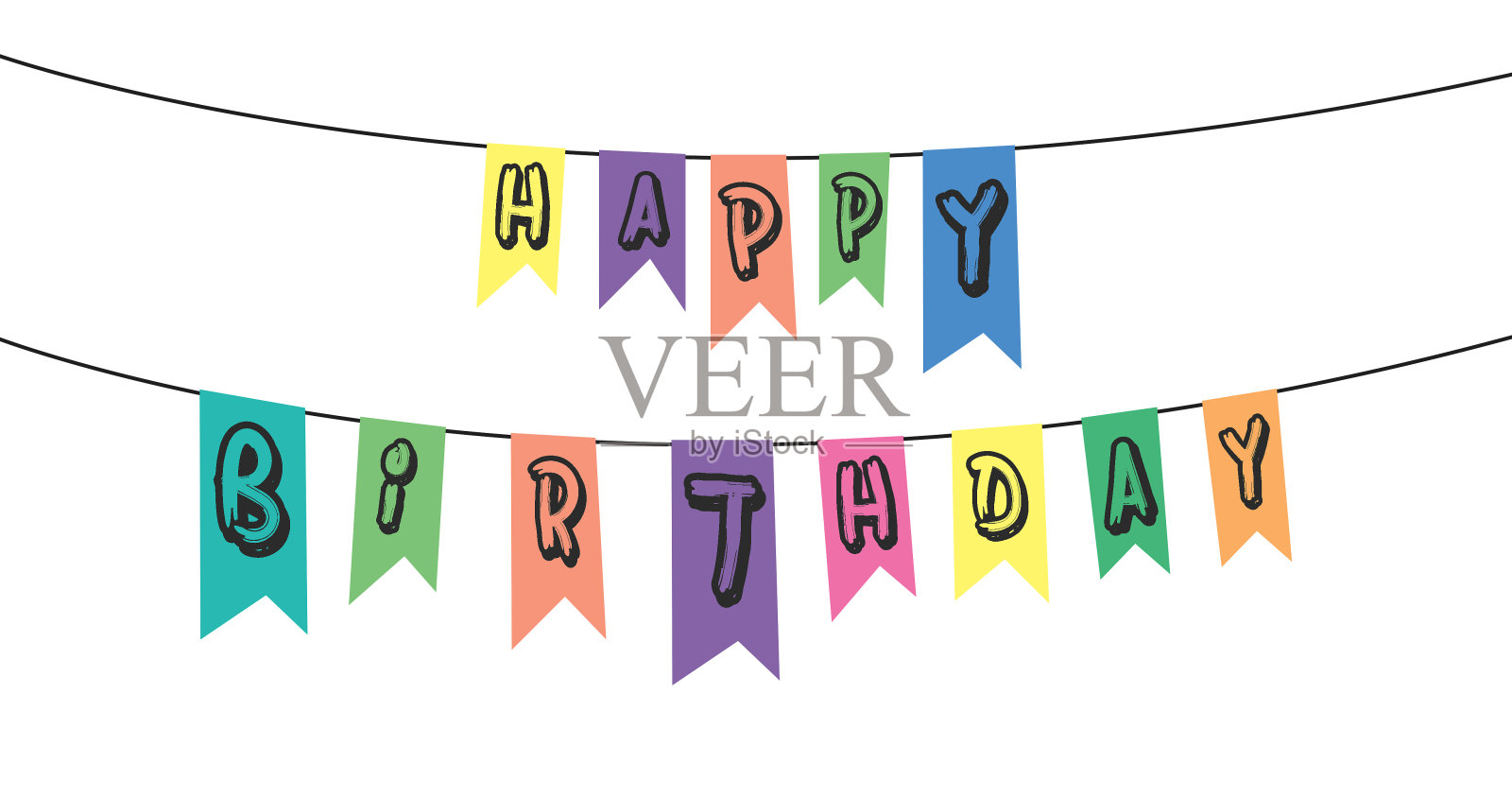 生日祝福海报插图-平面设计照片摄影图片