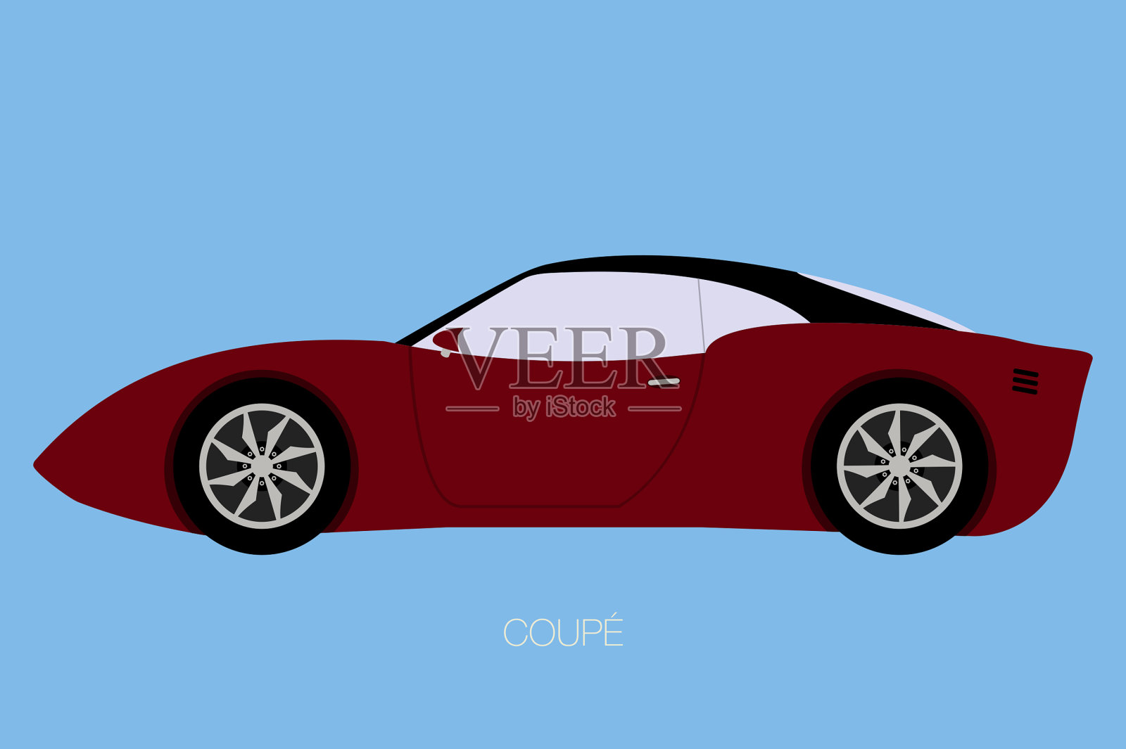 矢量跑车，汽车、汽车、机动车辆的侧视图插画图片素材