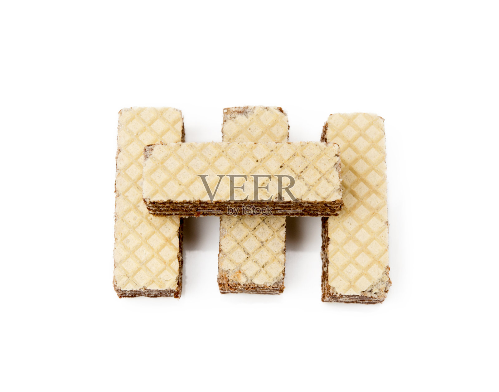 酥脆的榛子夹心薄饼照片摄影图片