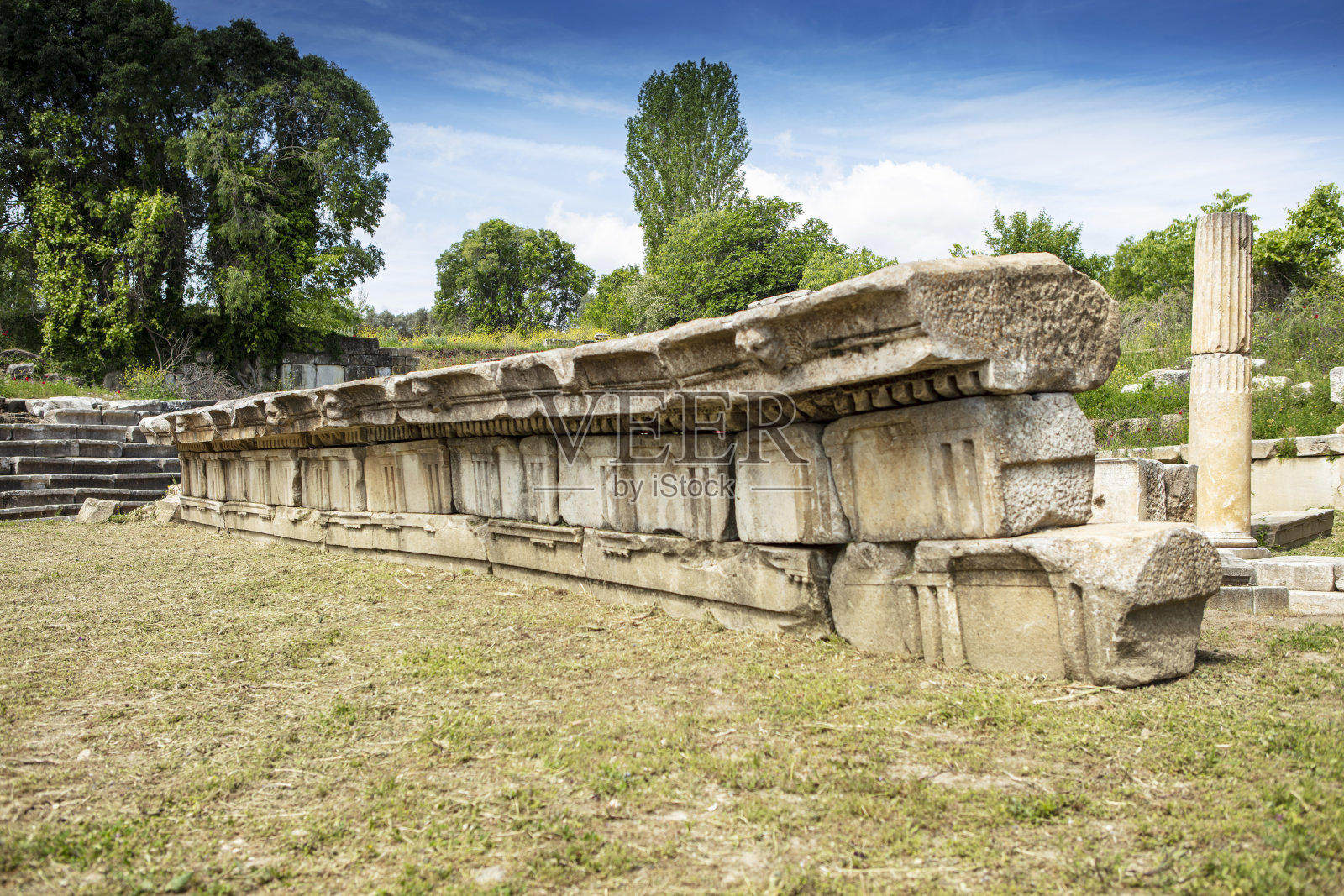Lagina Hekate古董城位于Mugla Yatagan区Turgut镇的边界内照片摄影图片