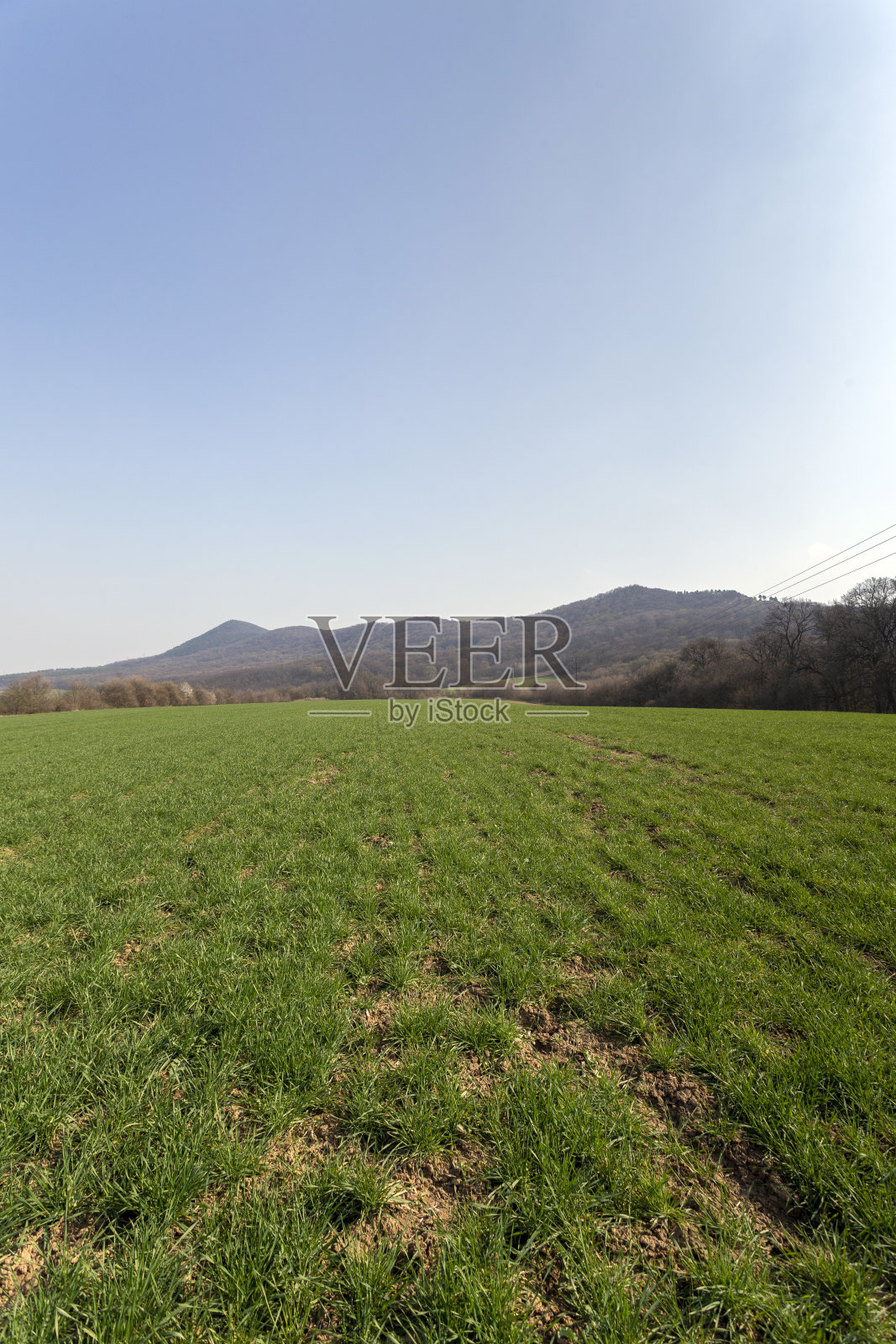 匈牙利Solymar附近布达山脉的绿地。照片摄影图片