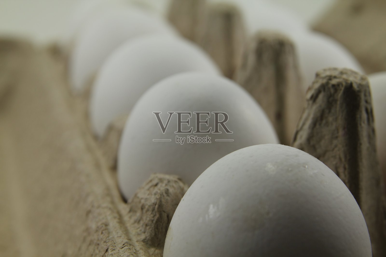 鸡蛋盒上的白鸡蛋一字排开照片摄影图片