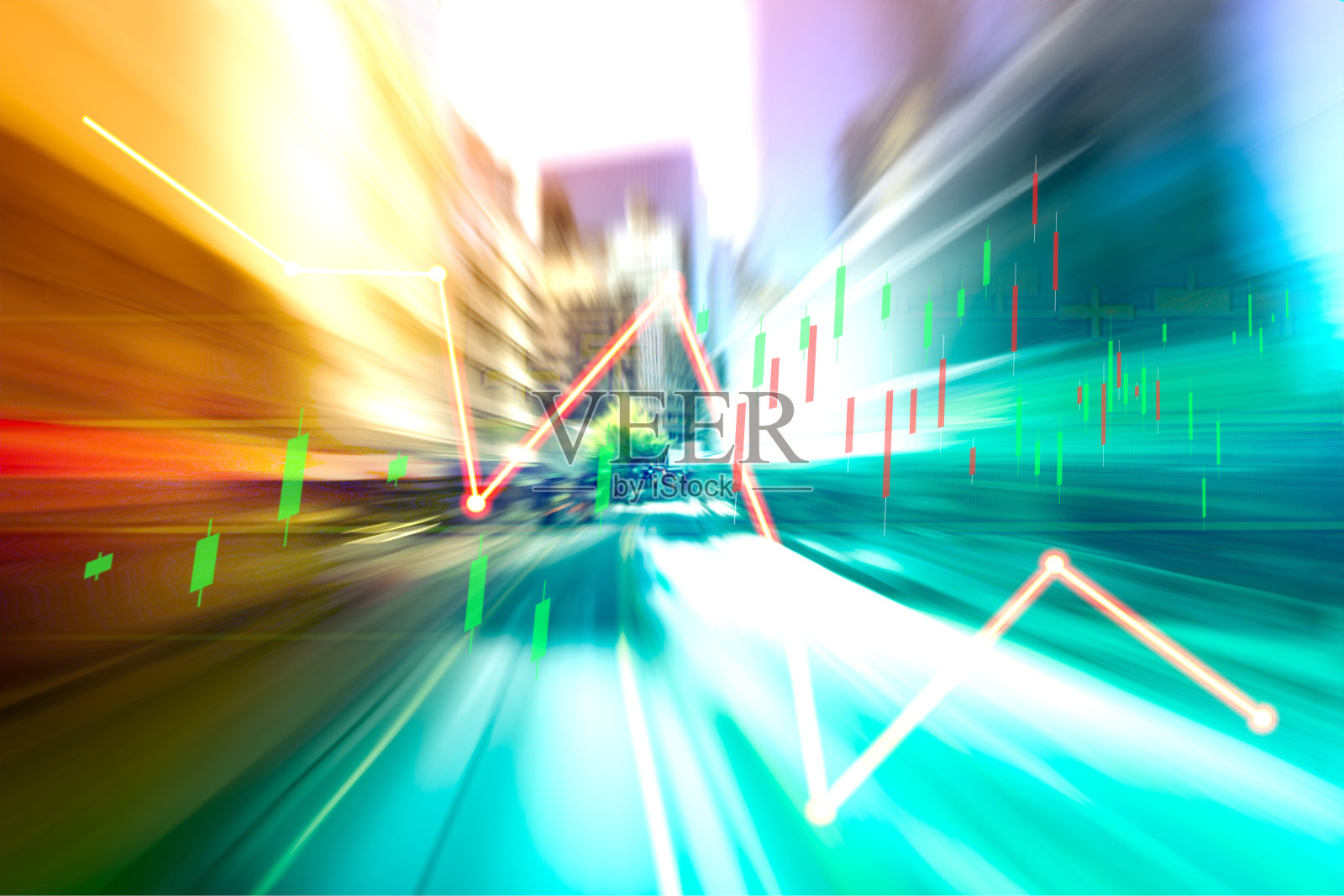 金融股票市场具有抽象轻试验的背景。指数曲线图表照片摄影图片