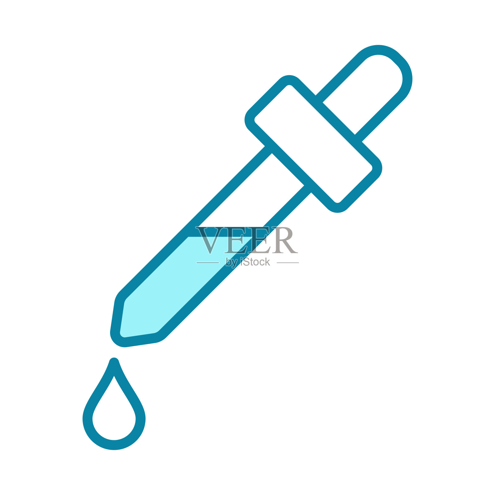 滴管-医疗图标矢量设计模板插画图片素材