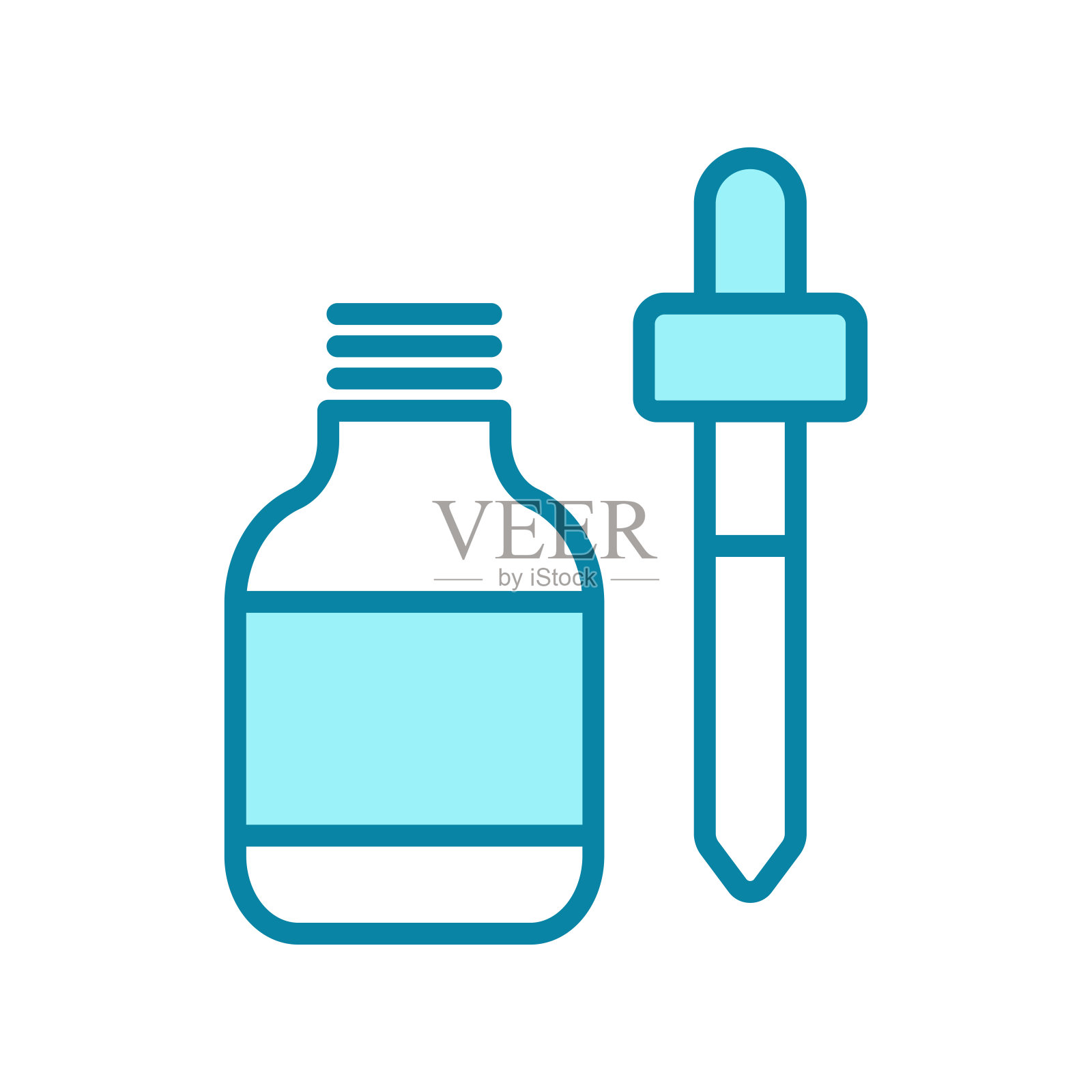 滴管-医疗图标矢量设计模板插画图片素材