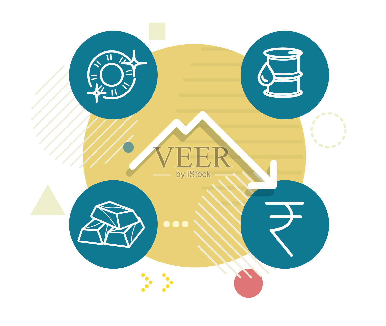 对经济的影响-插图插画图片素材