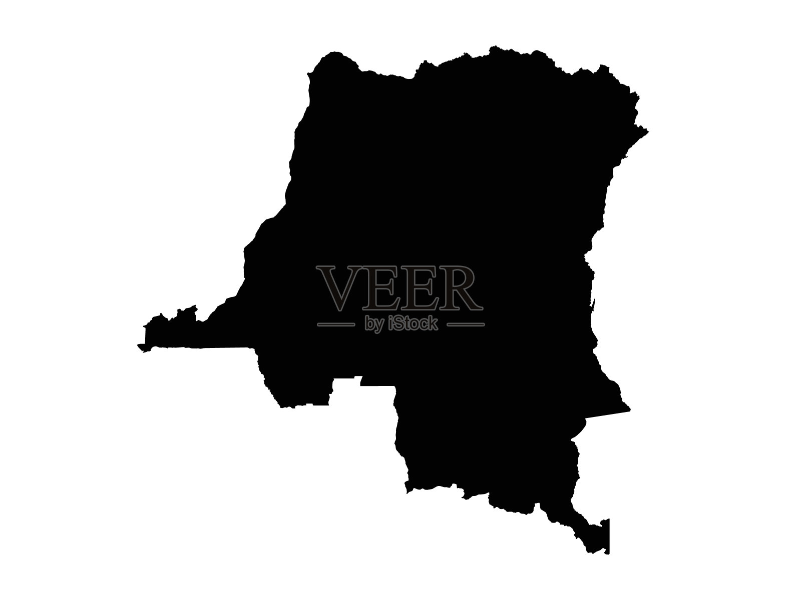 刚果民主共和国地图插画图片素材