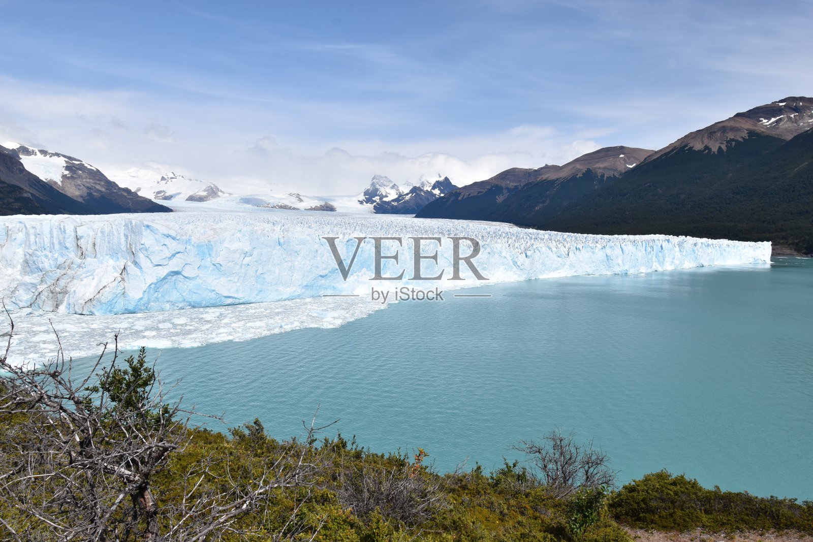 美丽的莫雷诺冰川在El Calafate在巴塔哥尼亚，阿根廷在南美洲照片摄影图片