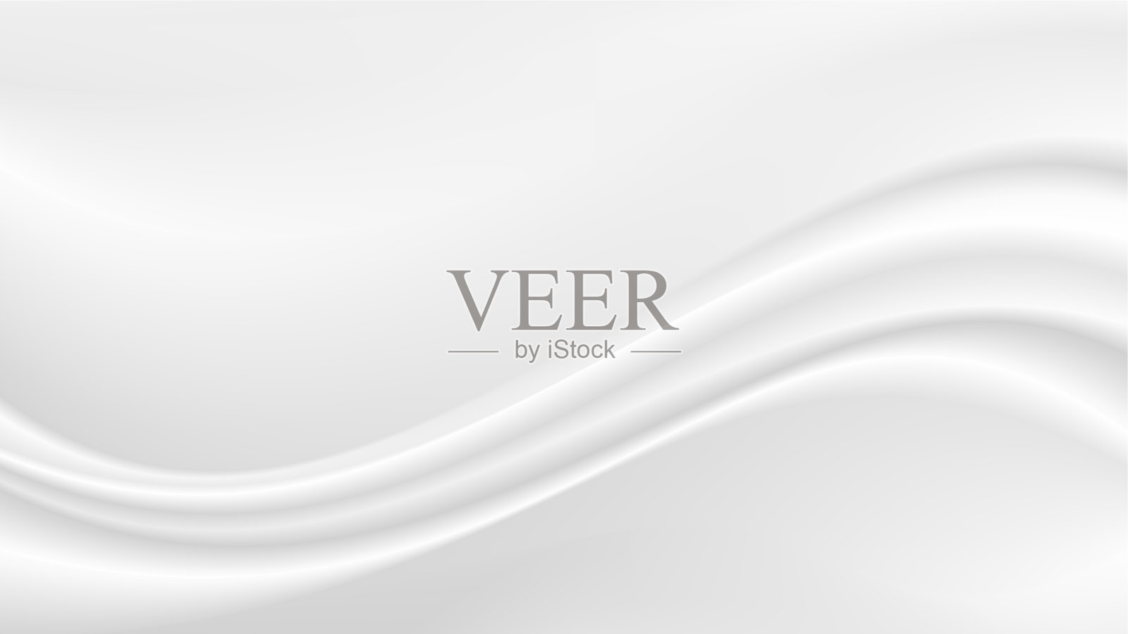 摘要褶皱白丝布织物波浪与光影交叠。白色和灰色纹理背景和复制空间的网页设计插画图片素材