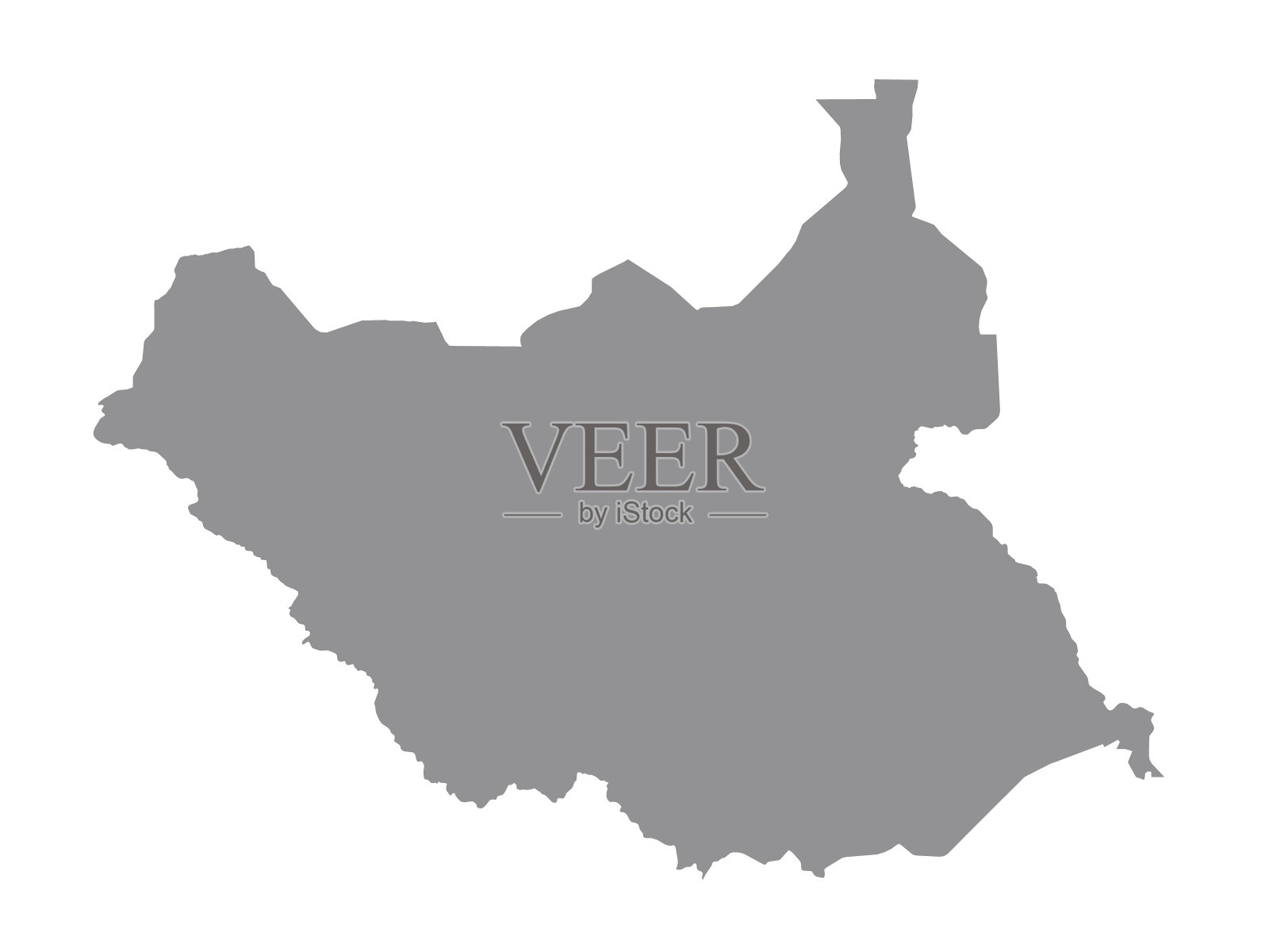 南苏丹地图插画图片素材