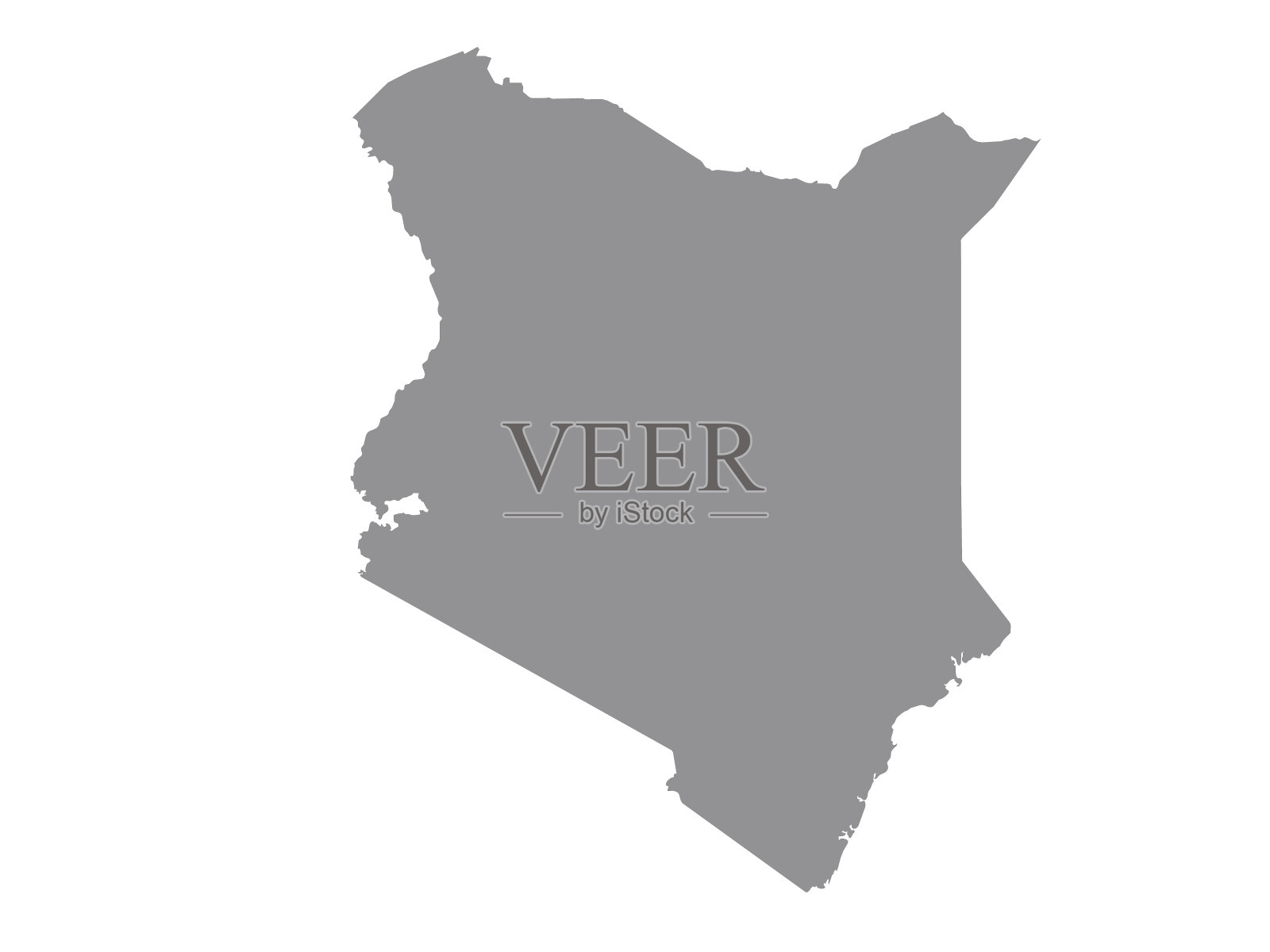 肯尼亚地图插画图片素材