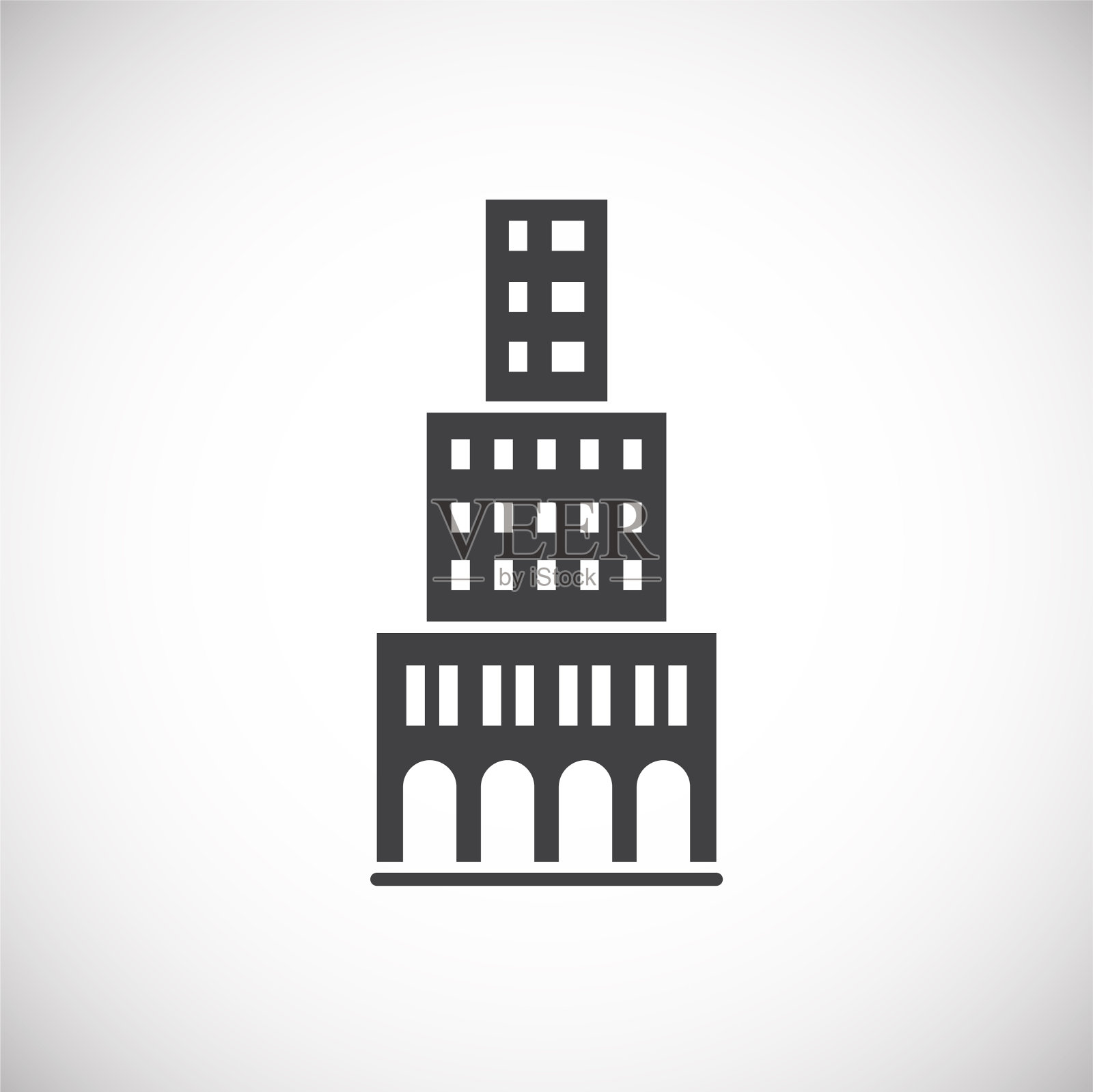 房地产相关图标的背景为图形和网页设计。创意插图概念符号的web或移动应用程序。插画图片素材