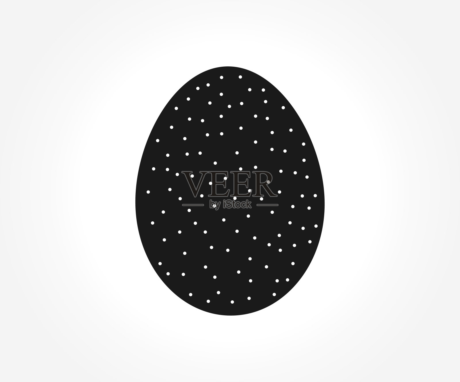黑色斑点复活节彩蛋图标。插画图片素材