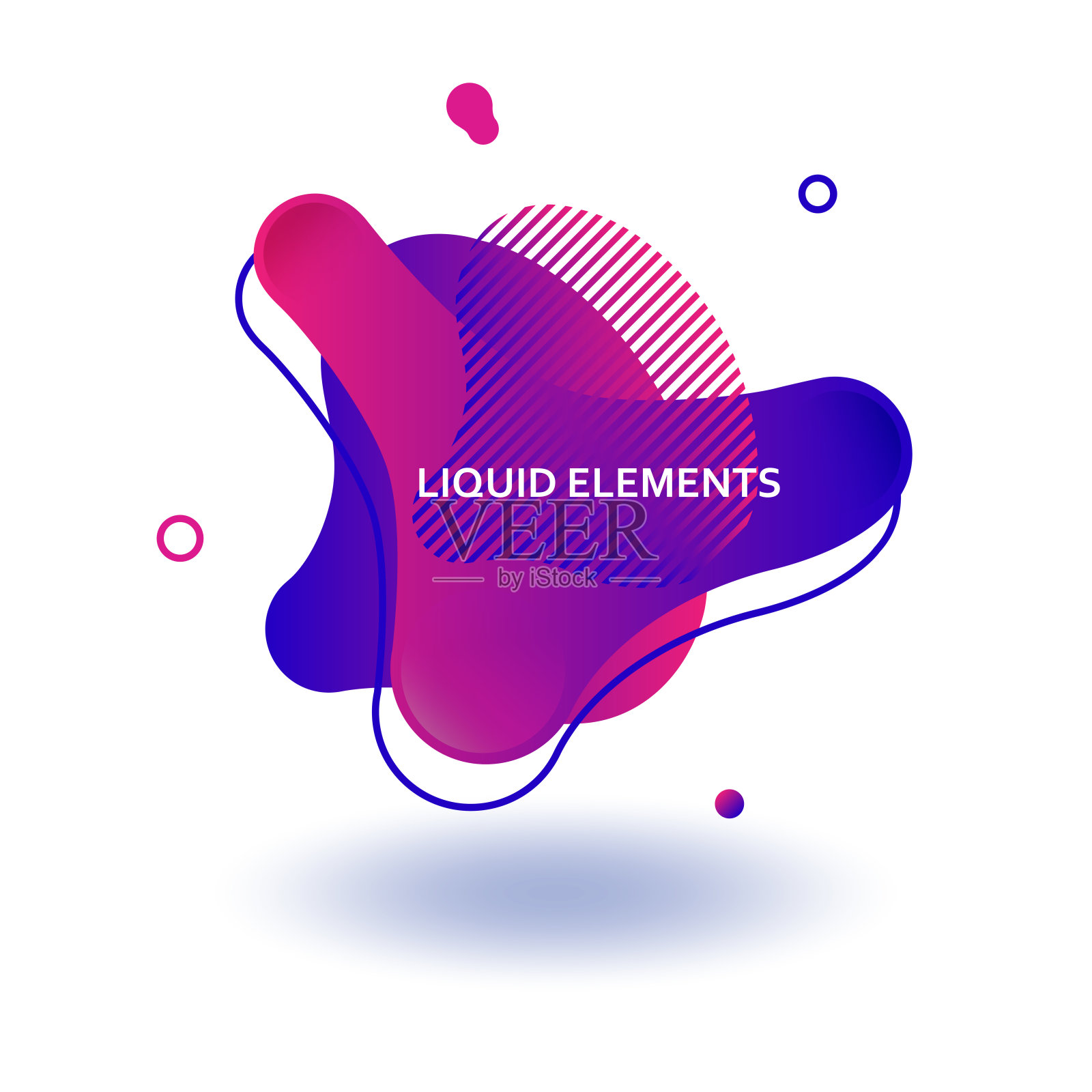 带有流动液体形状的横幅。插画图片素材