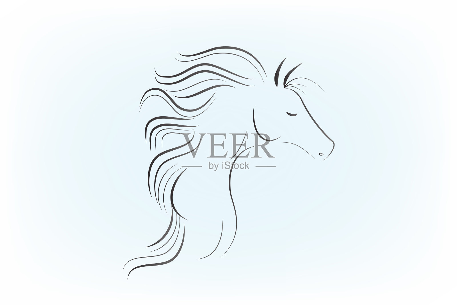 马图标矢量插画图片素材