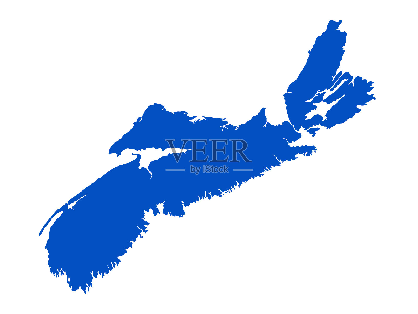 加拿大新斯科舍省地图插画图片素材