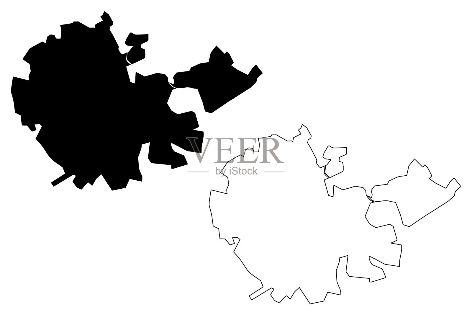 跗骨城市地图插画图片素材