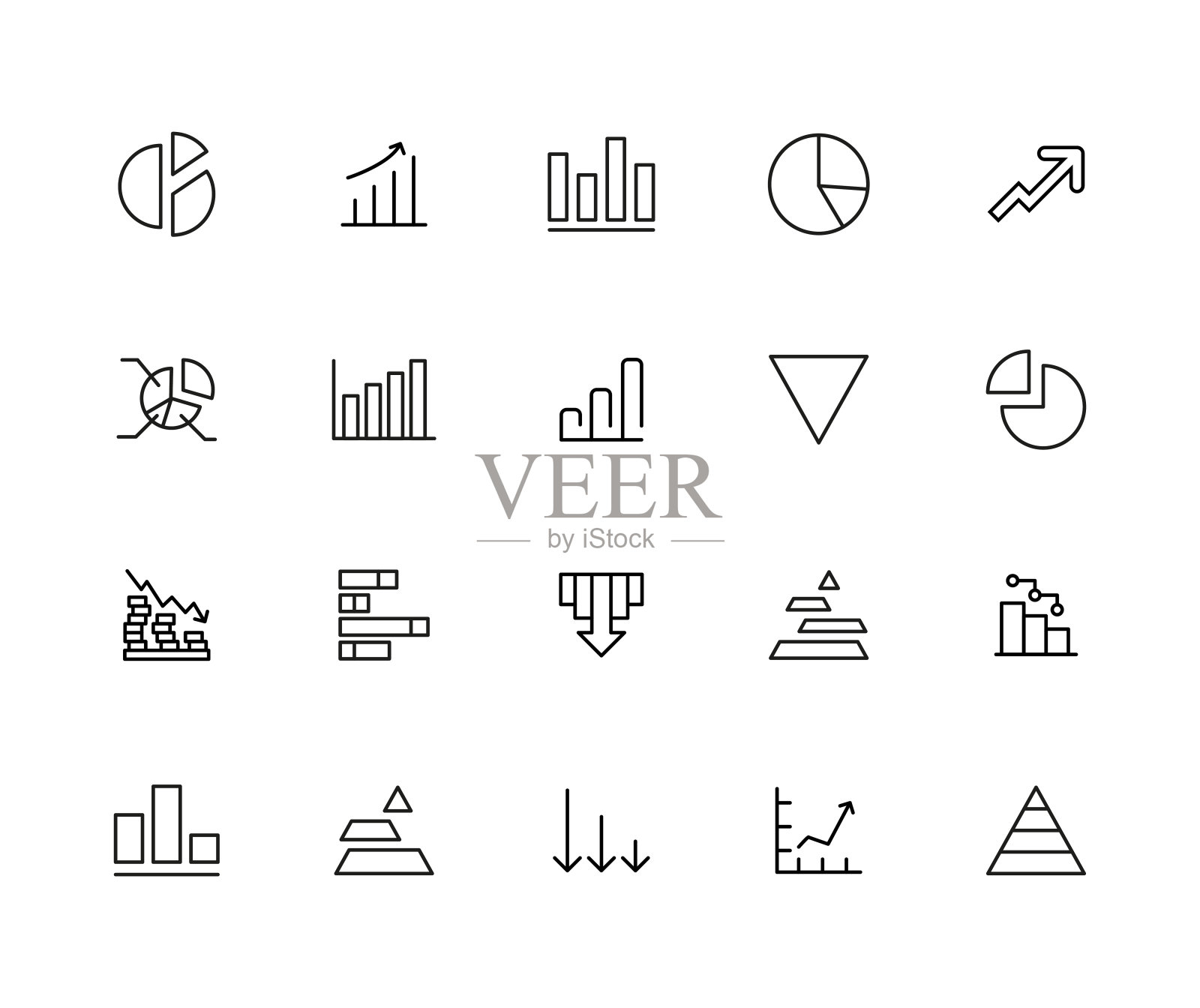 高级图形线条图标集。图标素材